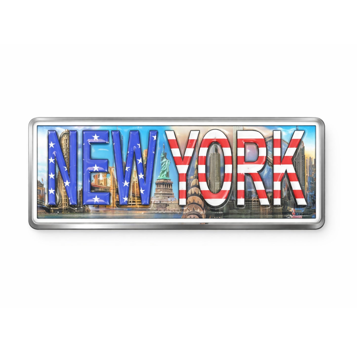 4.8" x 1.8" New York Embossed Magnet – NYC Souvenir Fridge Decor Souvenir Magnets product image 5