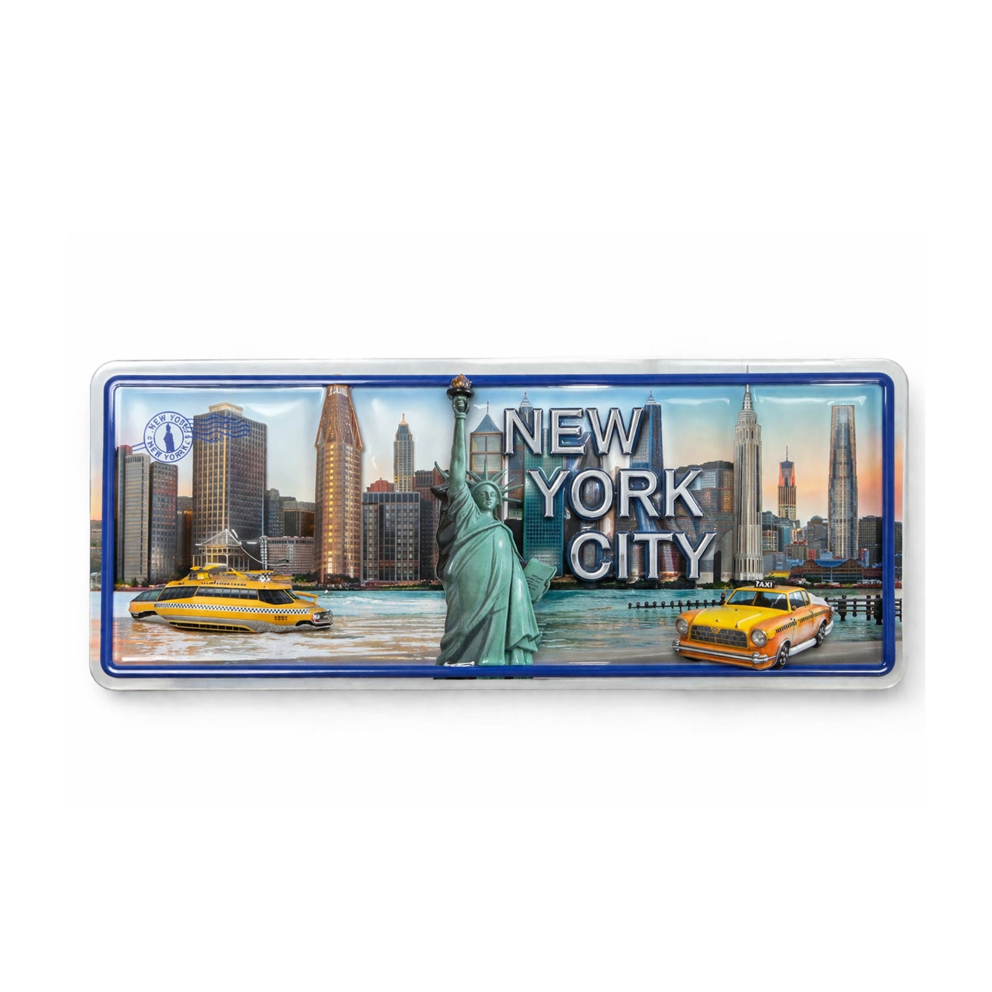 4.8" x 1.8" New York Embossed Magnet – NYC Souvenir Fridge Decor Souvenir Magnets product image 6
