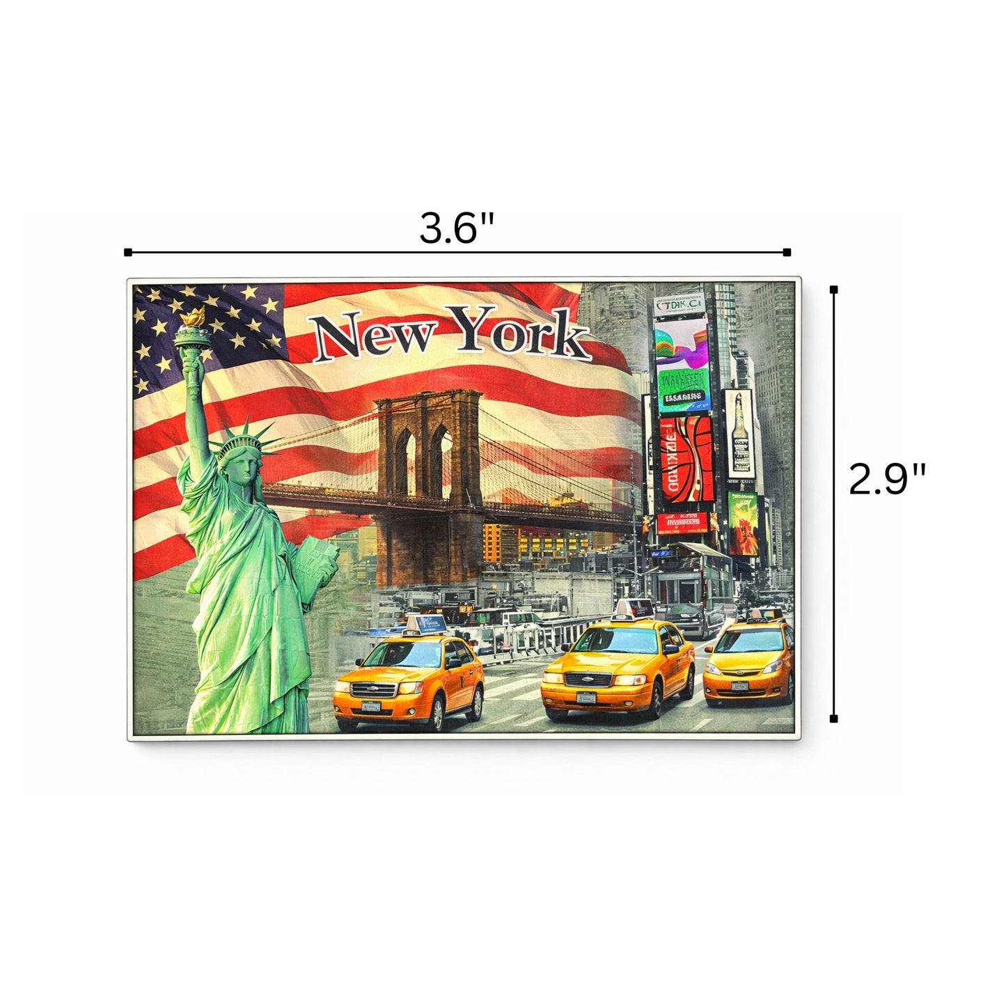 NYC Embossed Fridge Magnet – New York Landmark Souvenir (2 Sizes) Souvenir Magnets product image 5