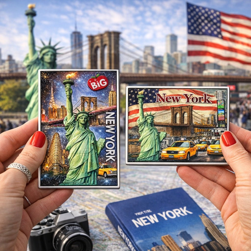 NYC Embossed Fridge Magnet – New York Landmark Souvenir (2 Sizes) Souvenir Magnets product image 7