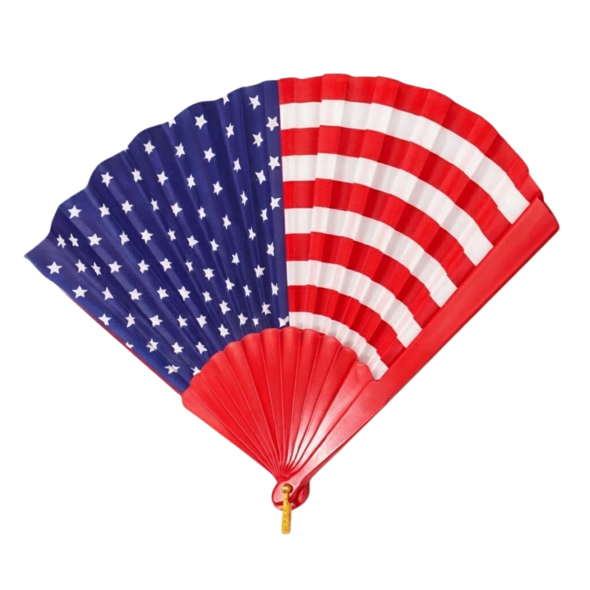 14" x 9" Patriotic American Flag Hand Folding Fan main product image