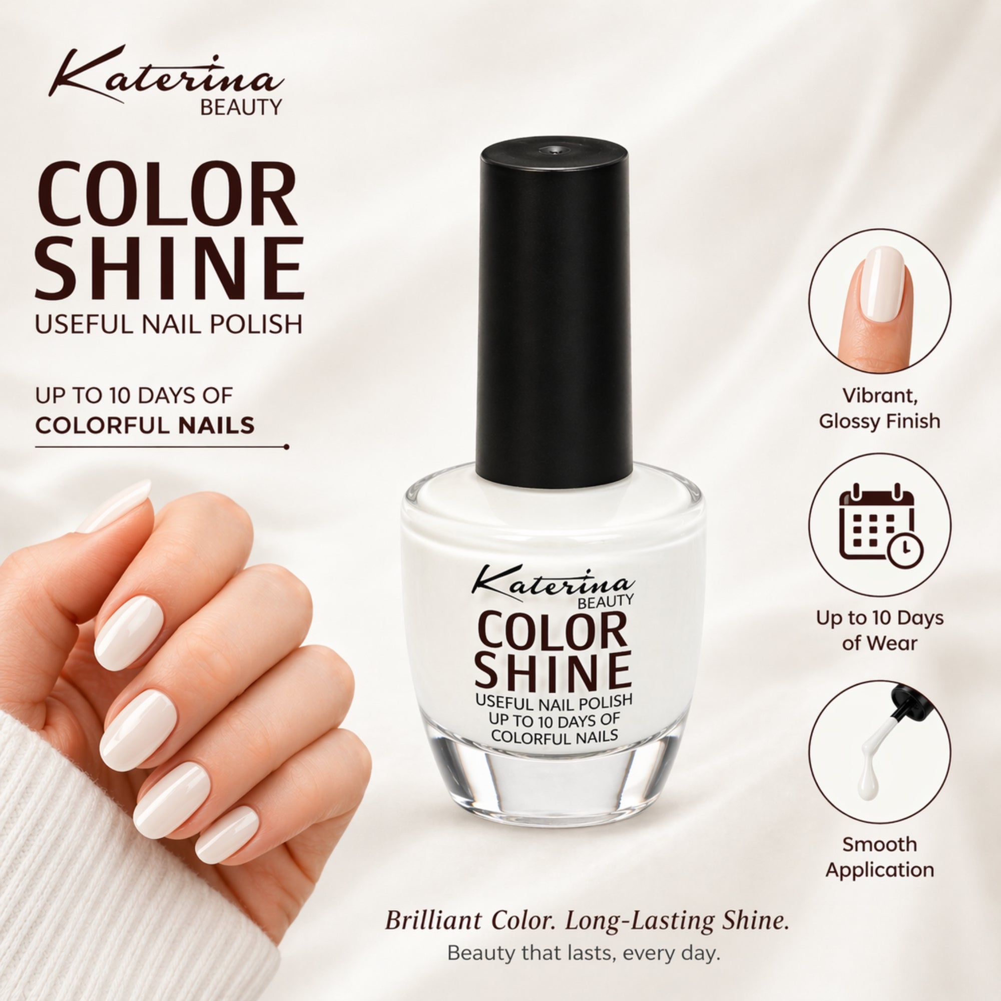 Katrina Color Shine Nail Polish Smooth Glossy Finish Shine product detail image