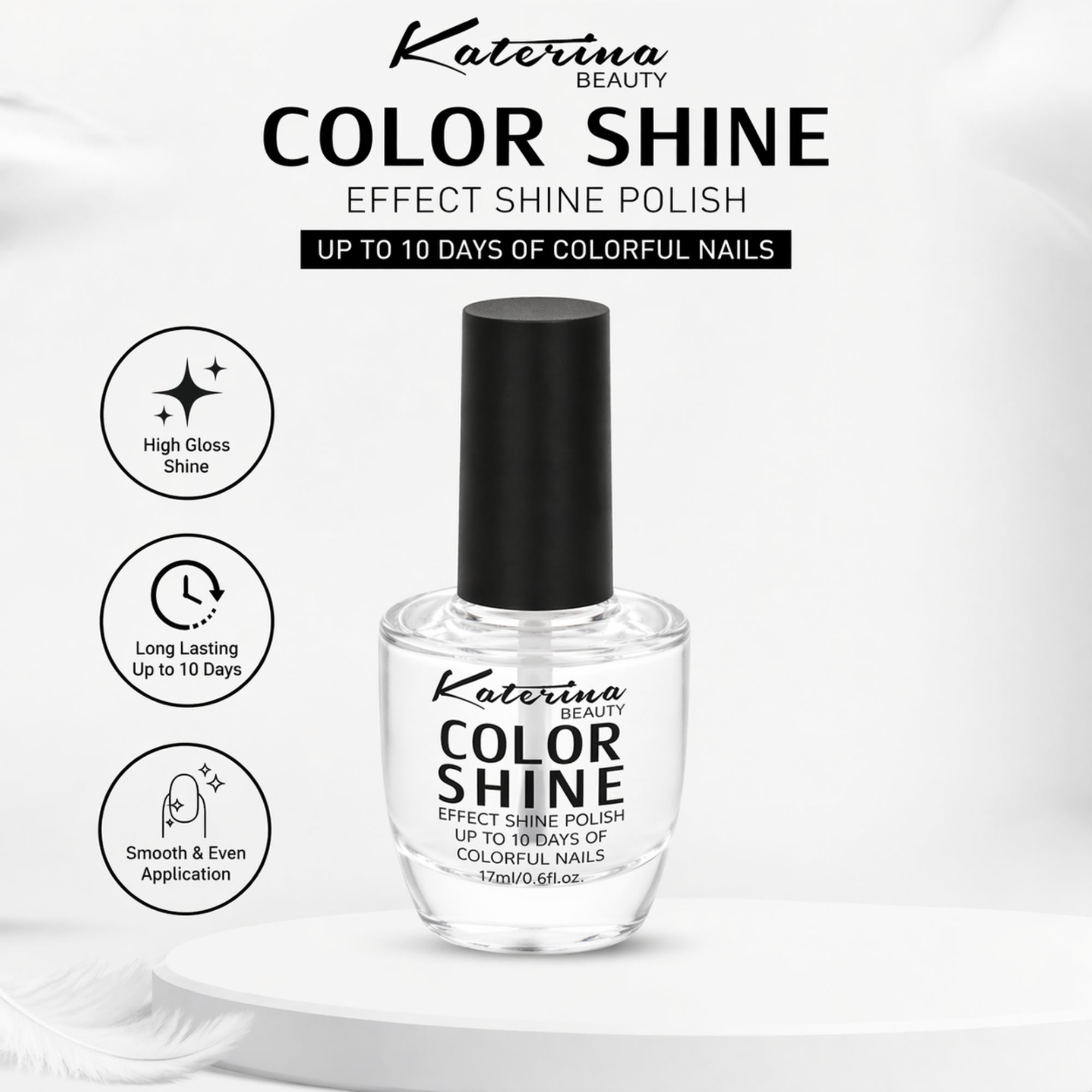 17ml Katrina Color Shine Nail Polish High Gloss Finish product detail image