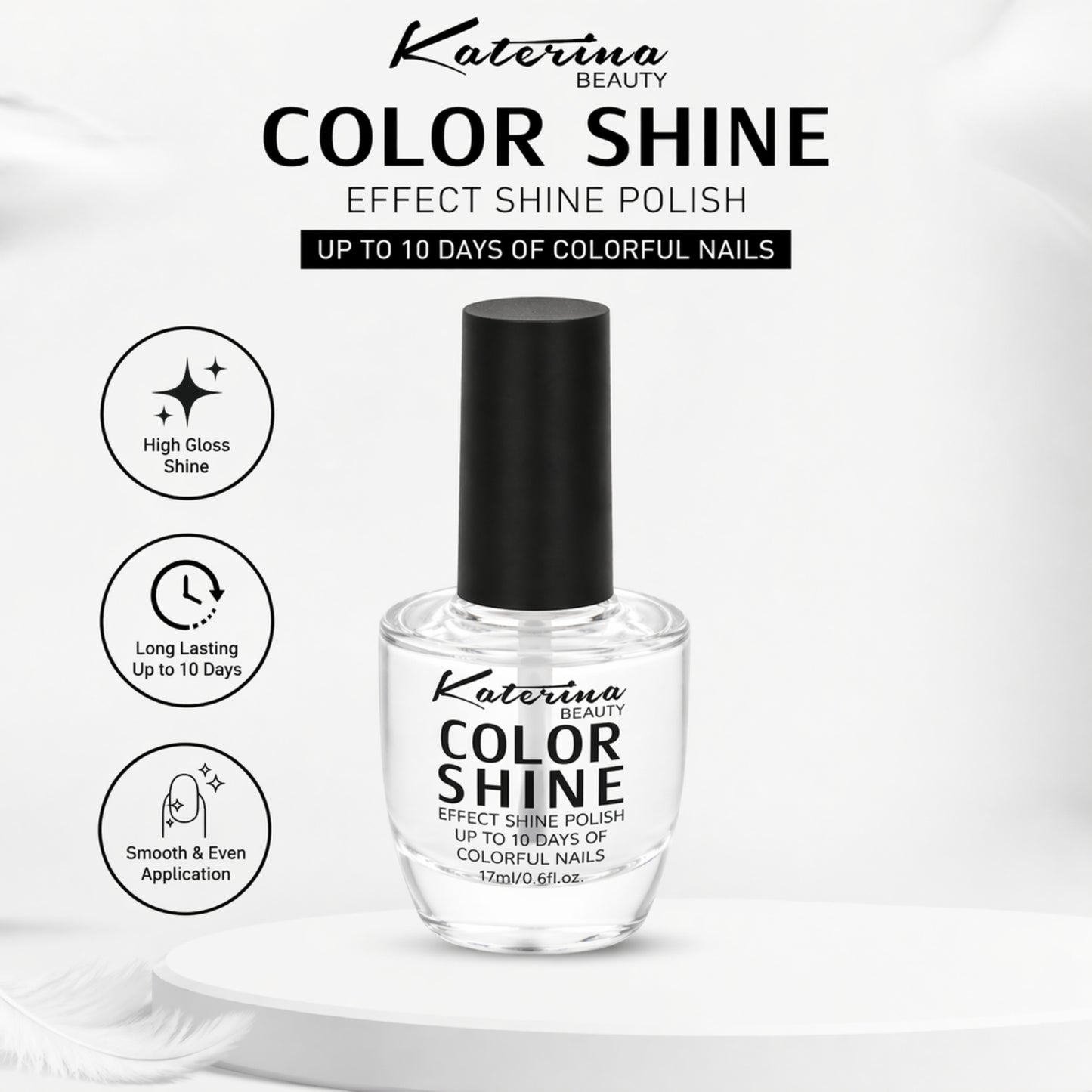 Katrina 17ml Color Shine Nail Polish with High Gloss Finish