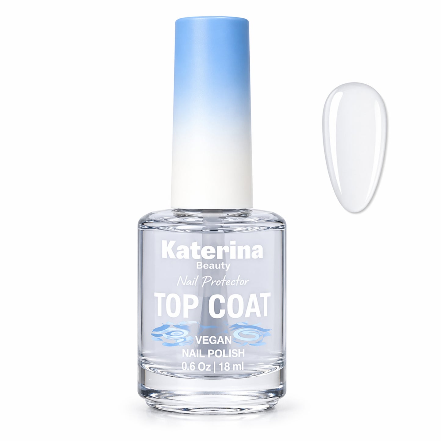 18ml Long Lasting Vegan Nail Top Coat Glossy Finish