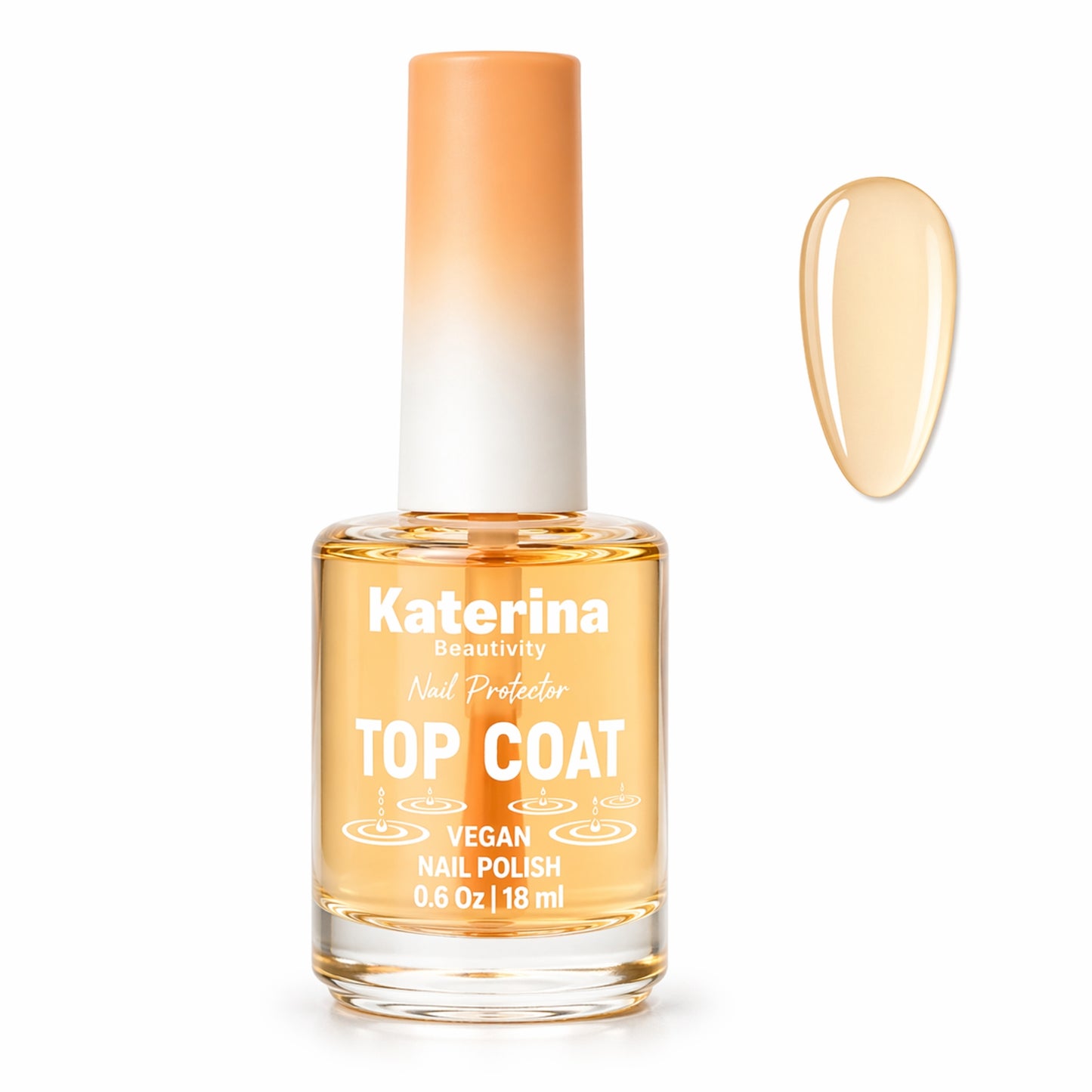 18ml Vegan Top Coat for Nails Long Lasting Glossy Shine
