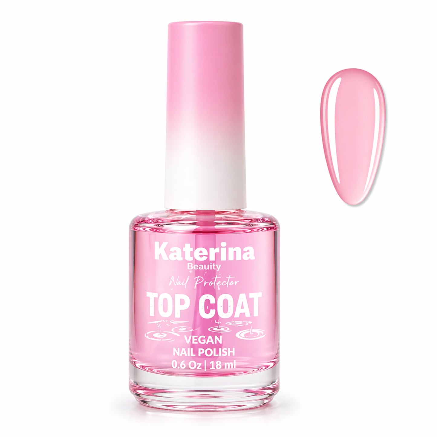 Long Lasting 18ml Vegan Nail Top Coat Glossy Shield