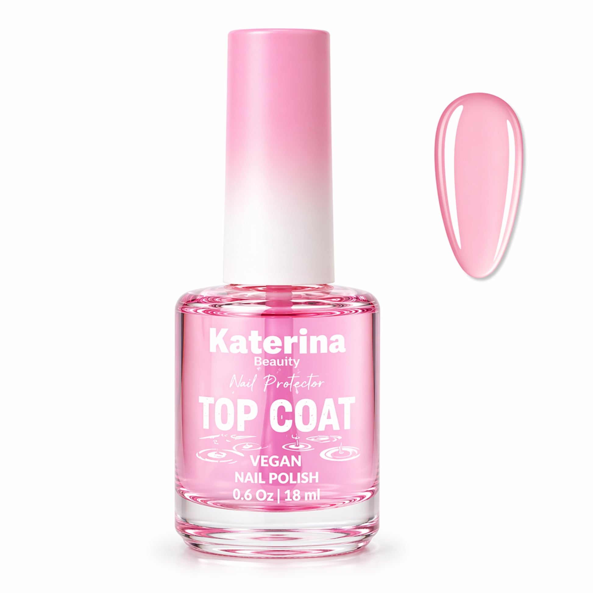 Long Lasting 18ml Vegan Nail Top Coat Glossy Shield