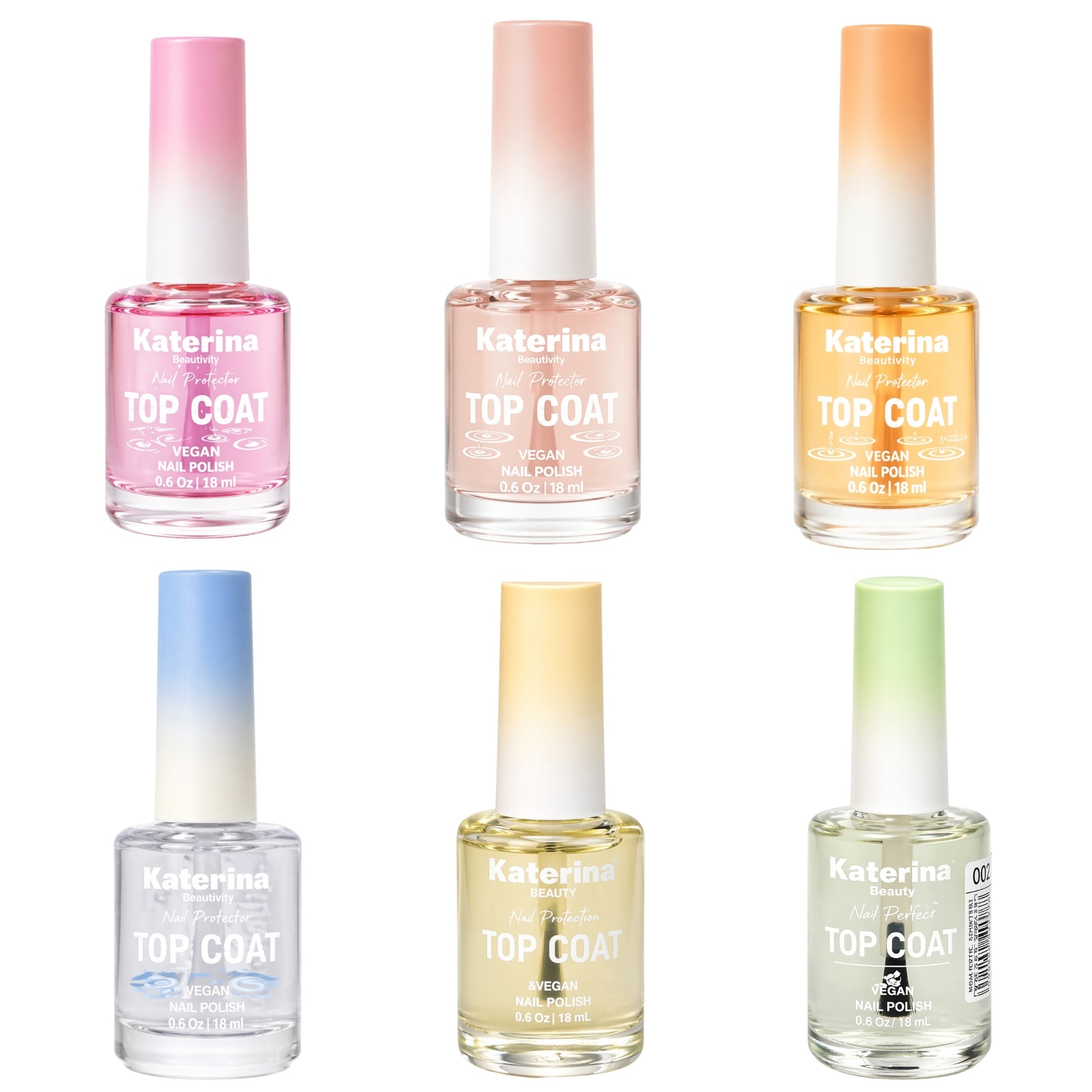 18ml Vegan Nail Top Coat Long Lasting Glossy Nail Protector