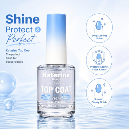 18ml Vegan Nail Gloss Top Coat Protective Long Wear