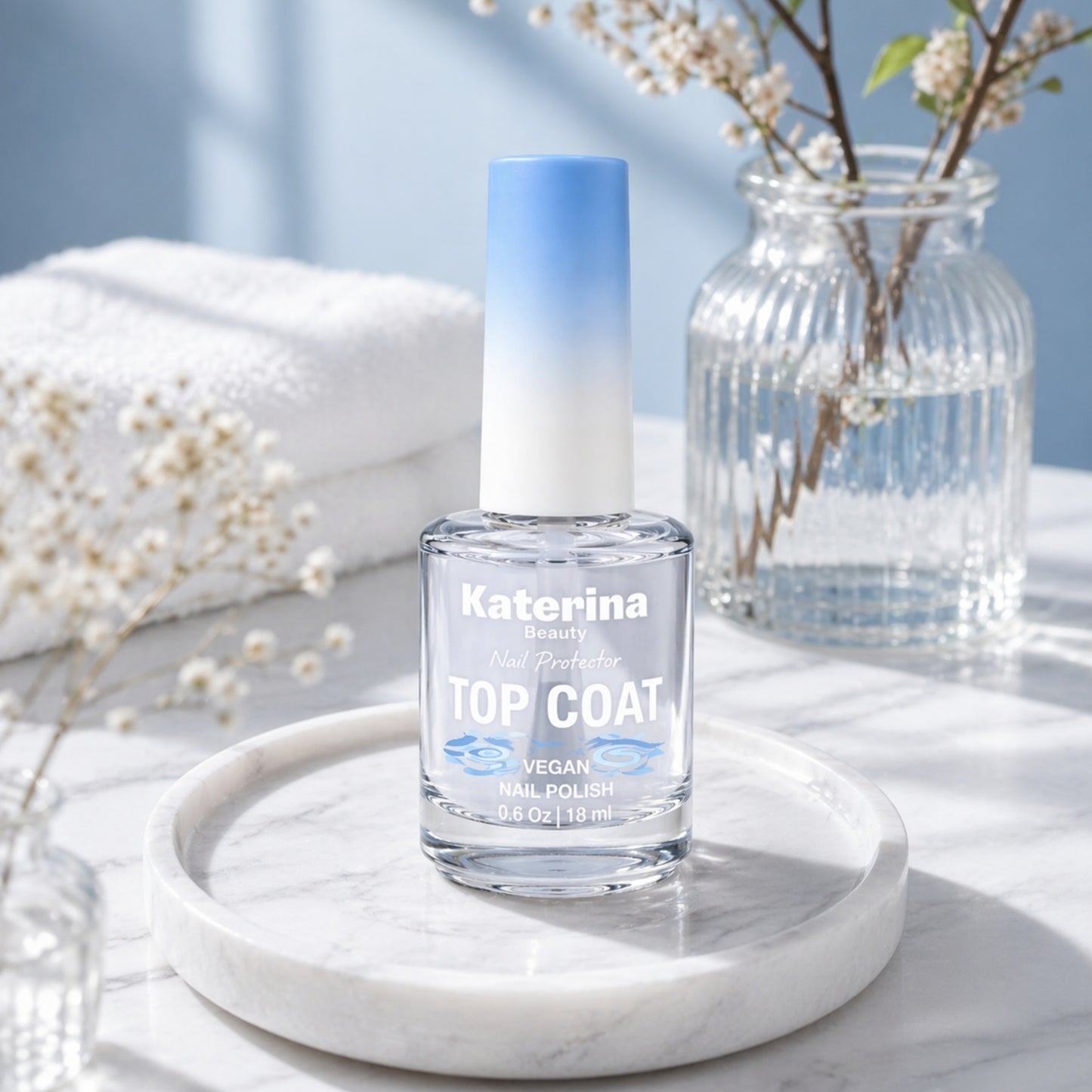 18ml Vegan Glossy Nail Top Coat Durable Nail Protector