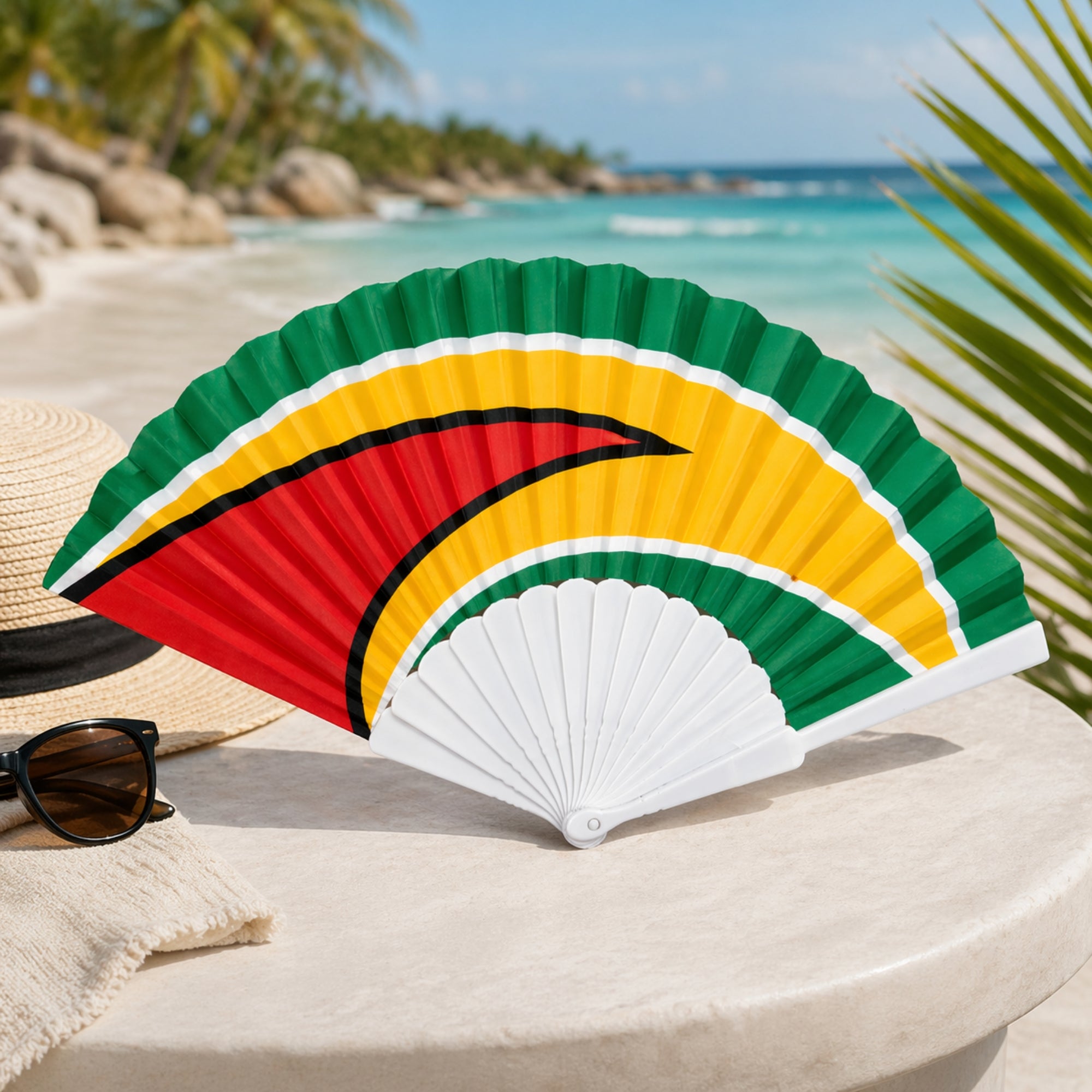 Portable Folding Hand Fan Lightweight Travel Cooling Tool Souvenir size and feature image