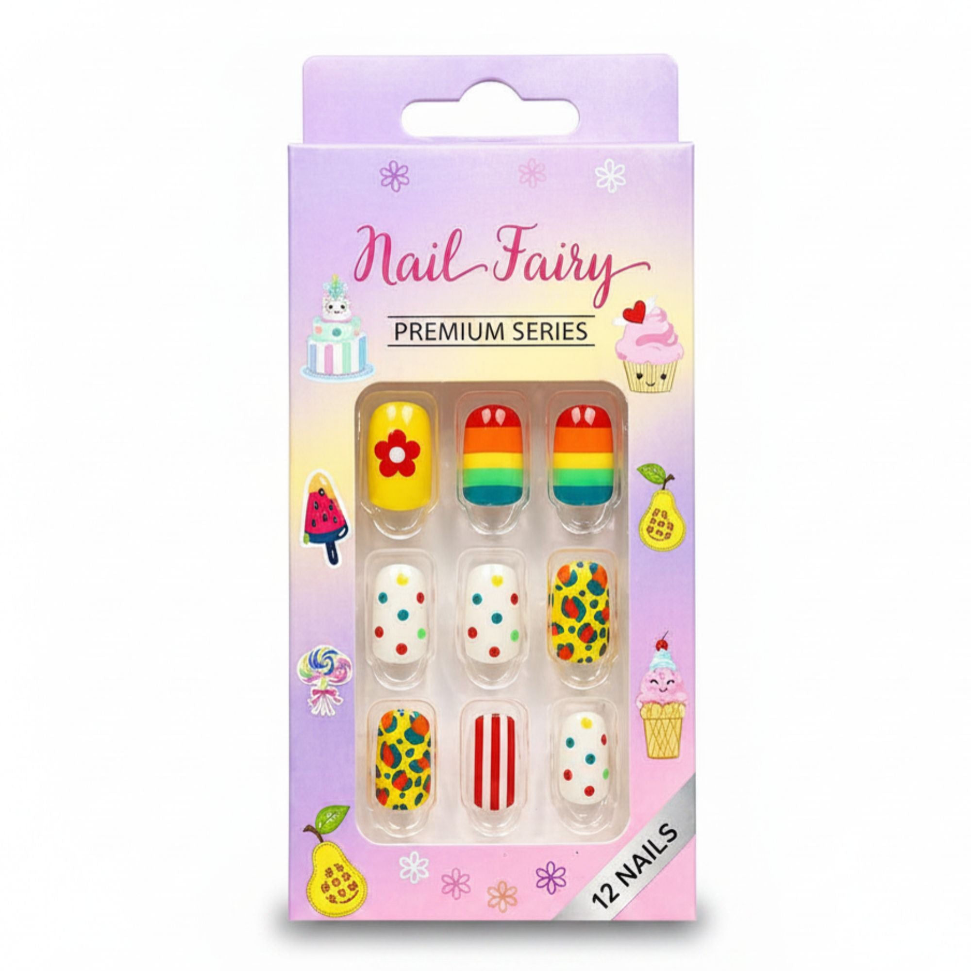 12 PCS Nail Fairy Cute Mix Artificial Nails Set product detail image