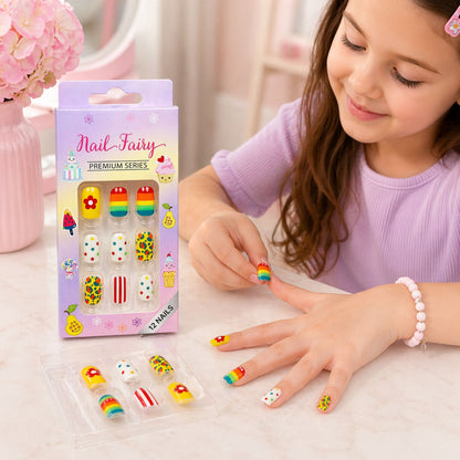 Nail Fairy Cute Mix Artificial Nails 12 PCS Set