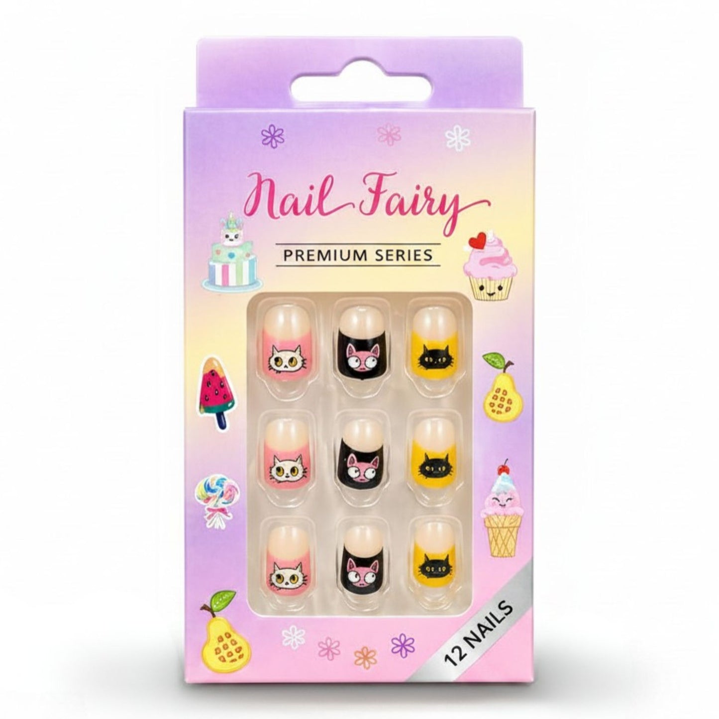 Nail Fairy Artificial Nails 12 PCS Cute Mix Set