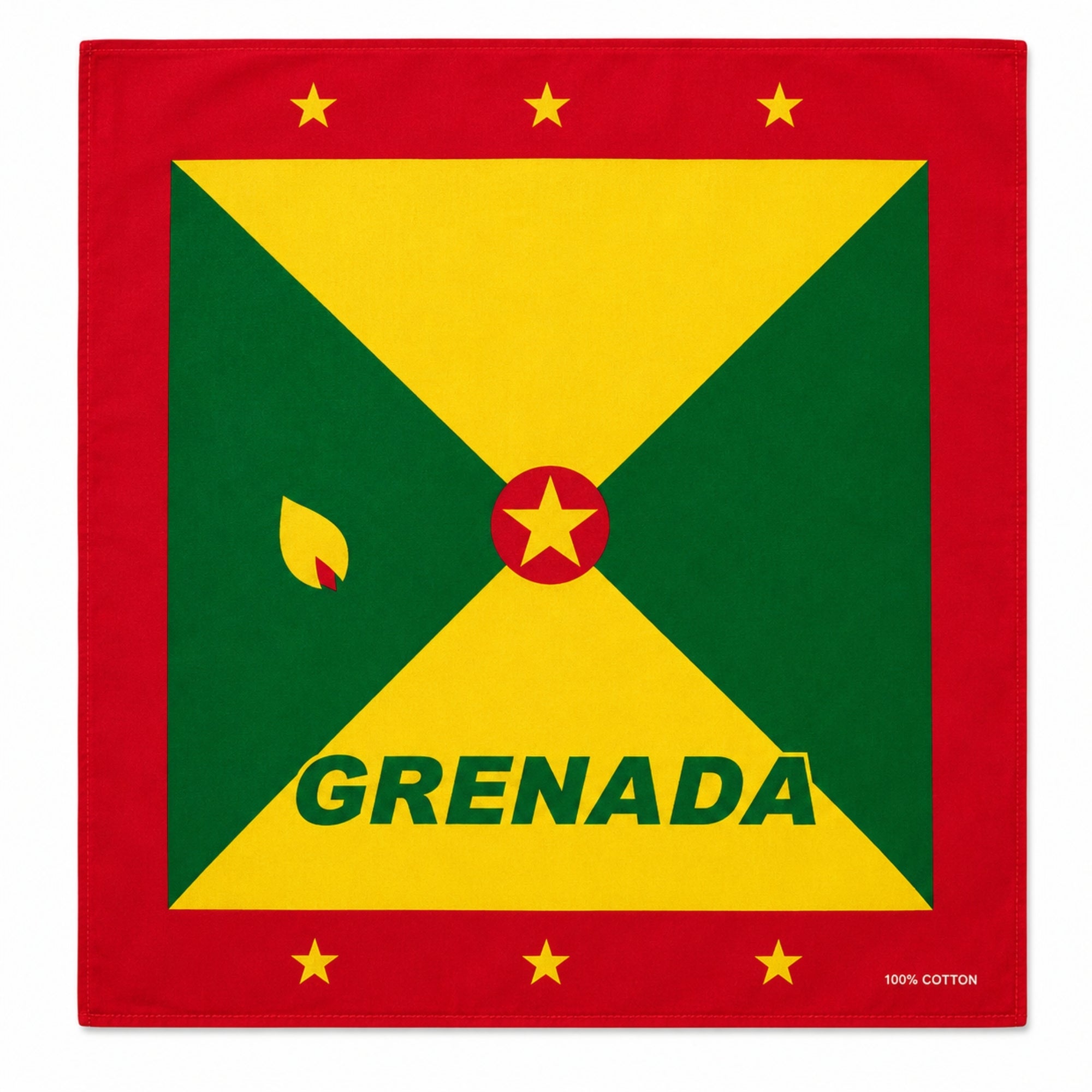 21x21 Inch Grenada Flag Bandana Cotton Scarf