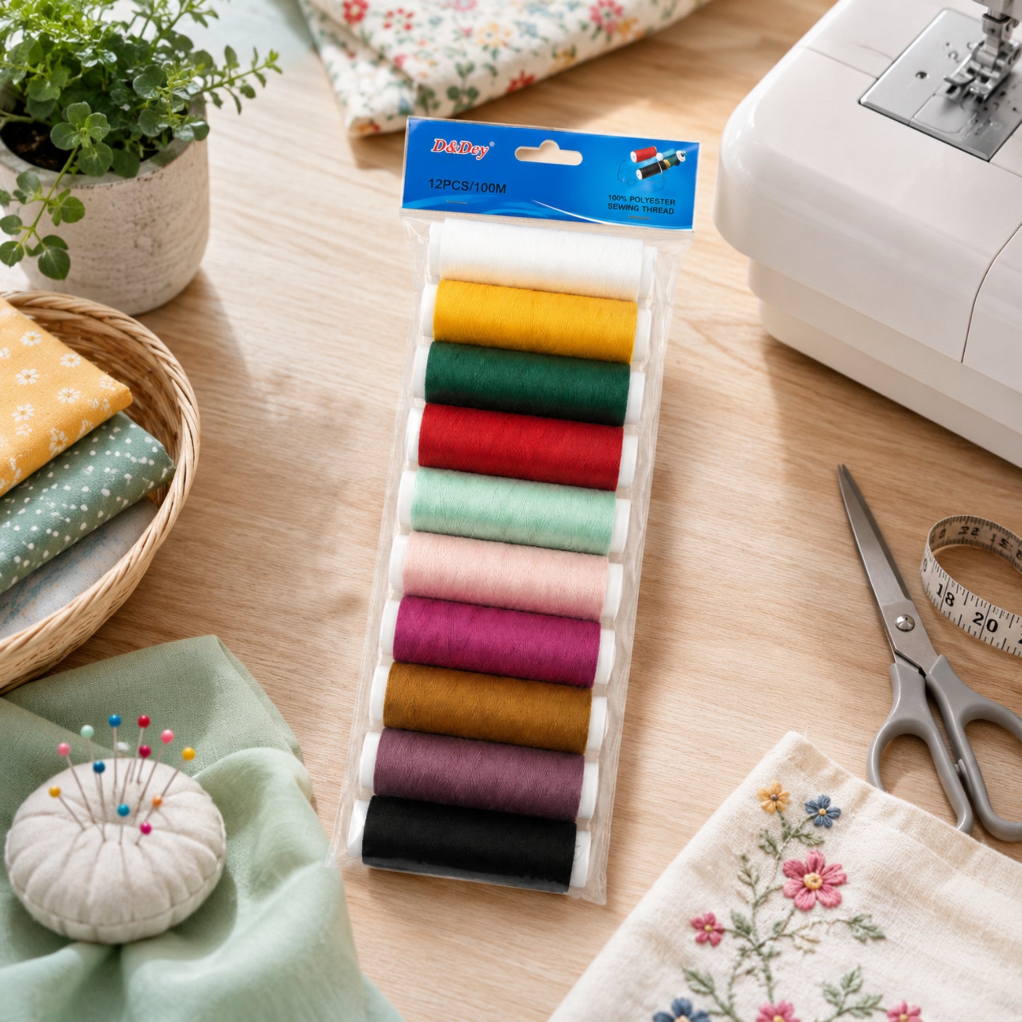 100M Polyester Thread Set for Sewing Crafts
