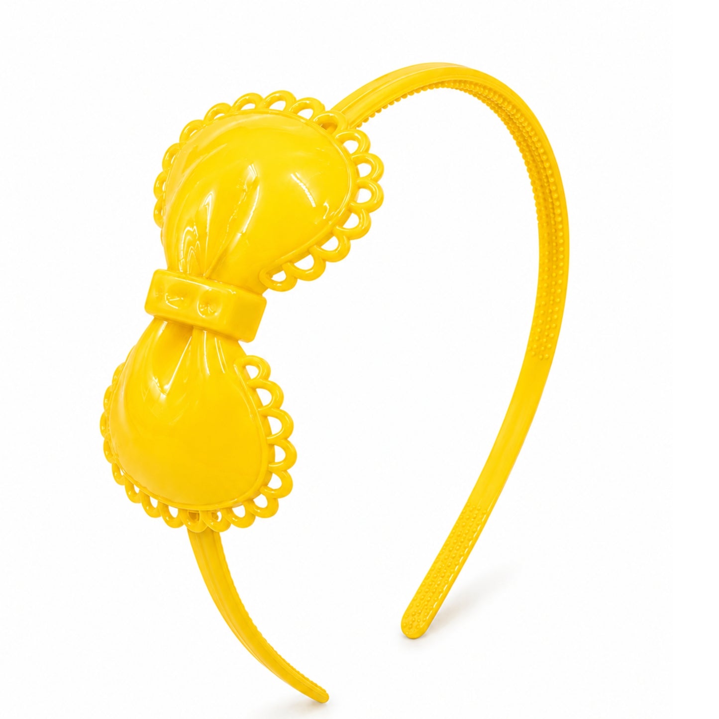 Cute Plastic Headband with Decorative Bow Accent