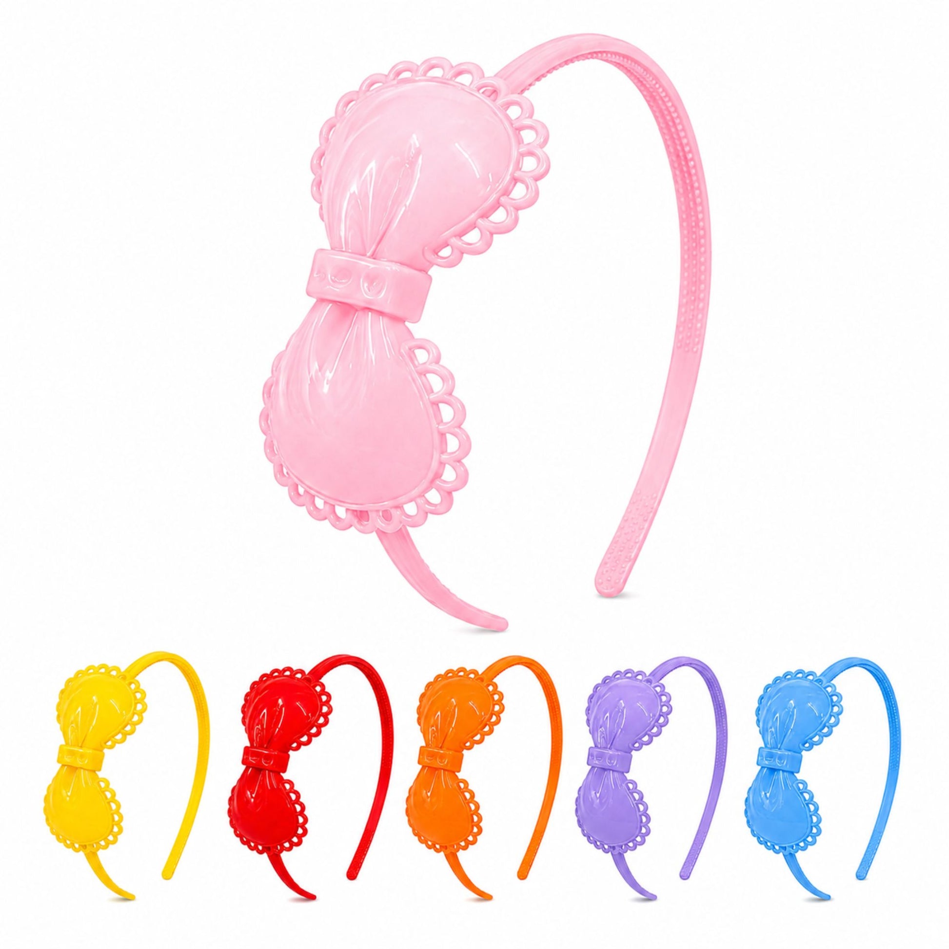 Cute Bow Plastic Headband Hair Accessory for Daily Styling