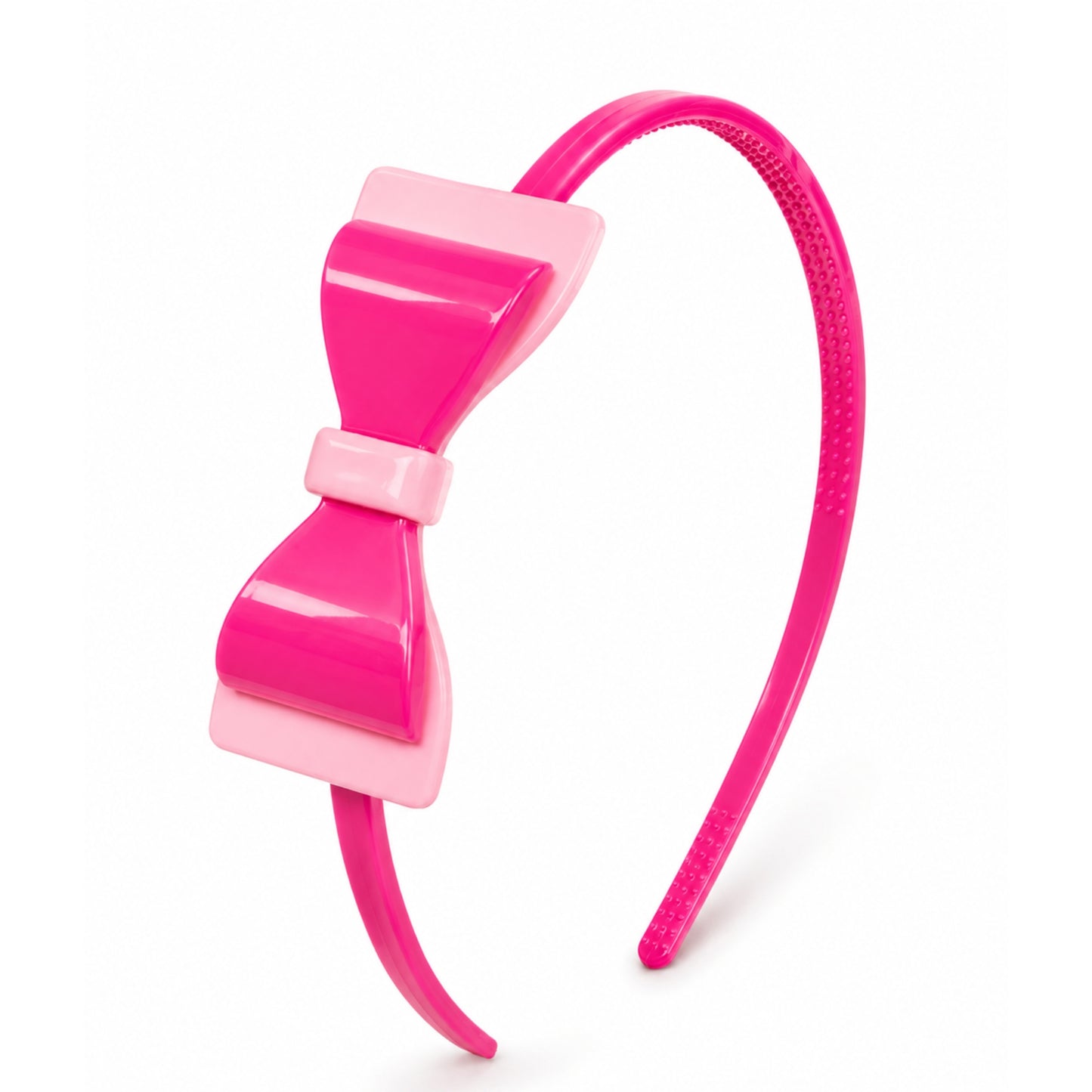 Plastic Headband with Glossy Bow Design
