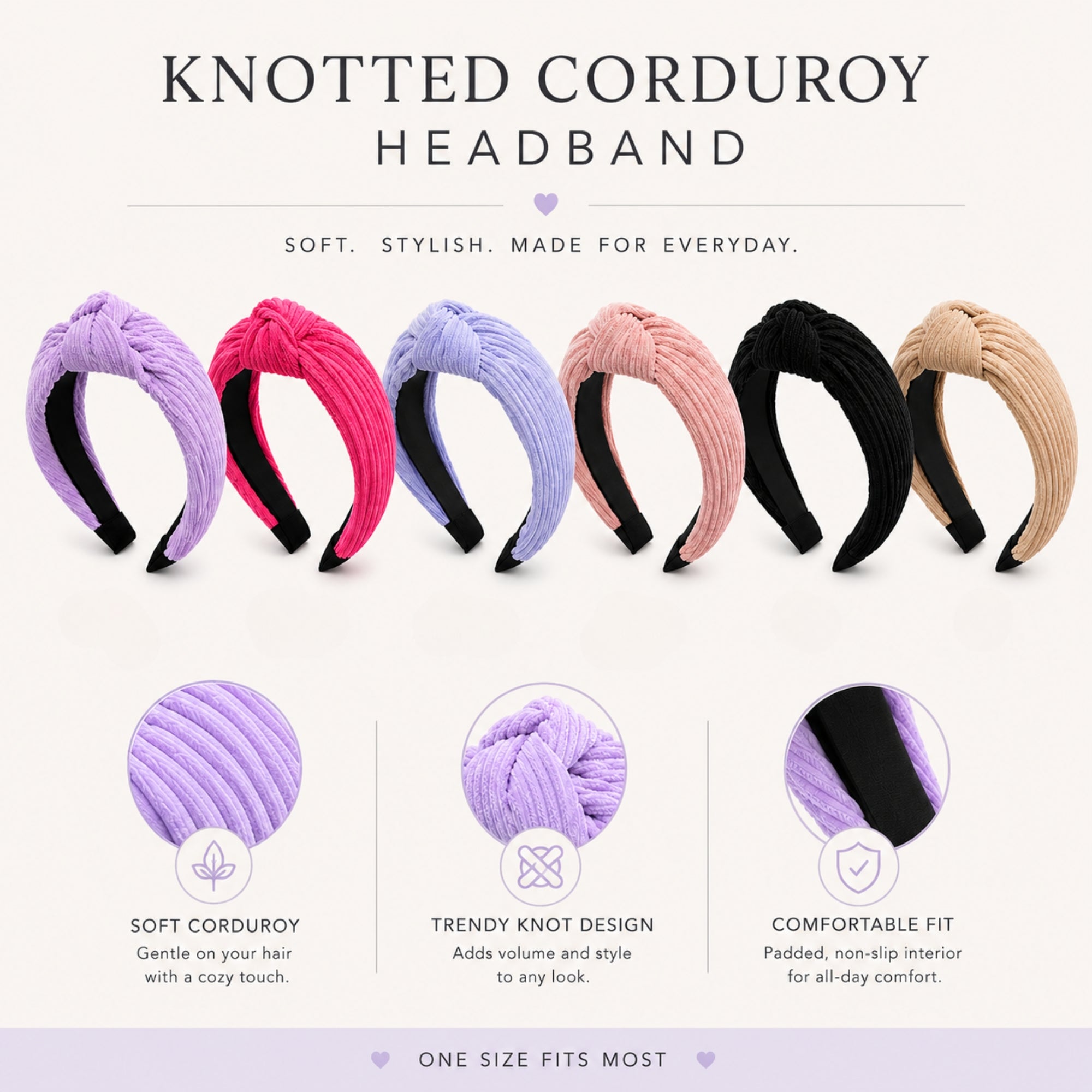 Velvet Knotted Hair Headband Fashion Accessory
