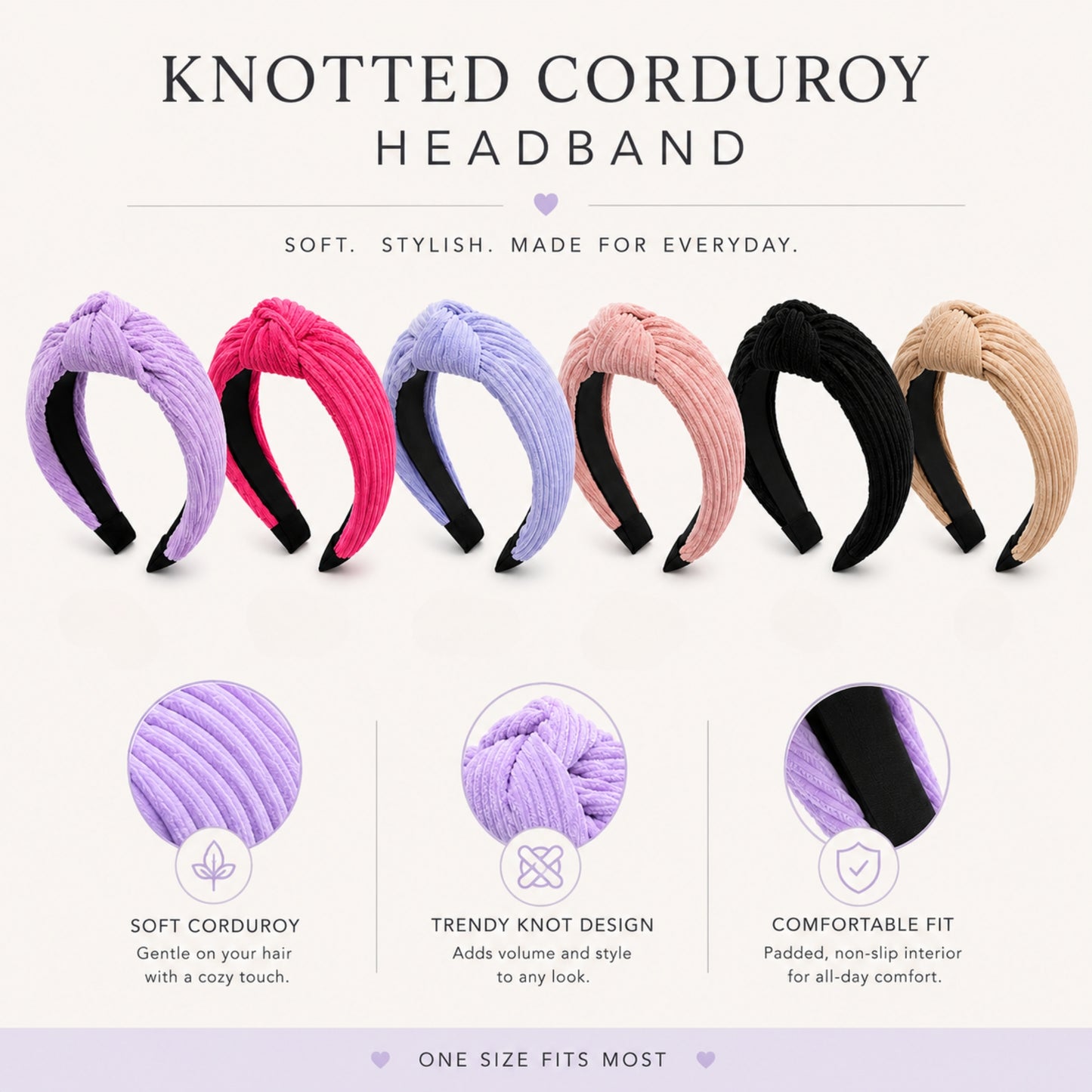 Velvet Knotted Hair Headband Fashion Accessory