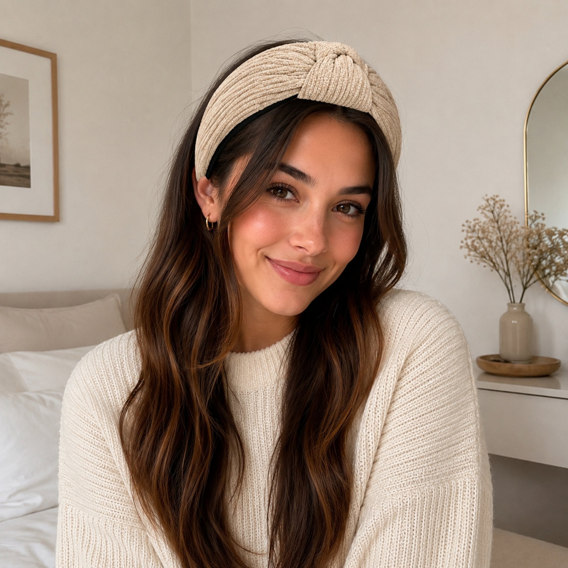 Stylish Knotted Velvet Headband for Daily Wear