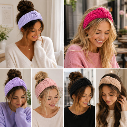 Fashion Velvet Headband with Knotted Design