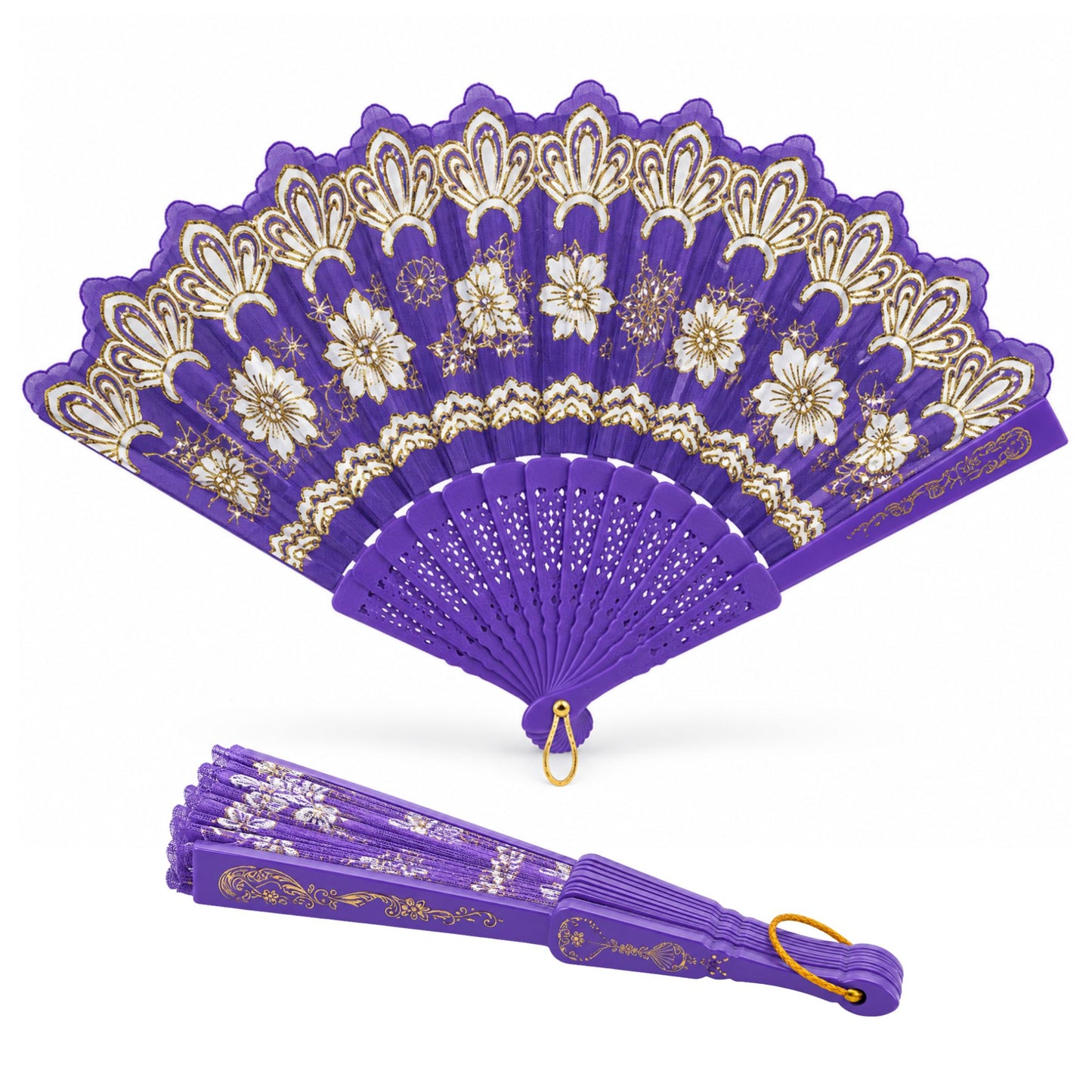 Portable Folding Hand Fan for Women Parties