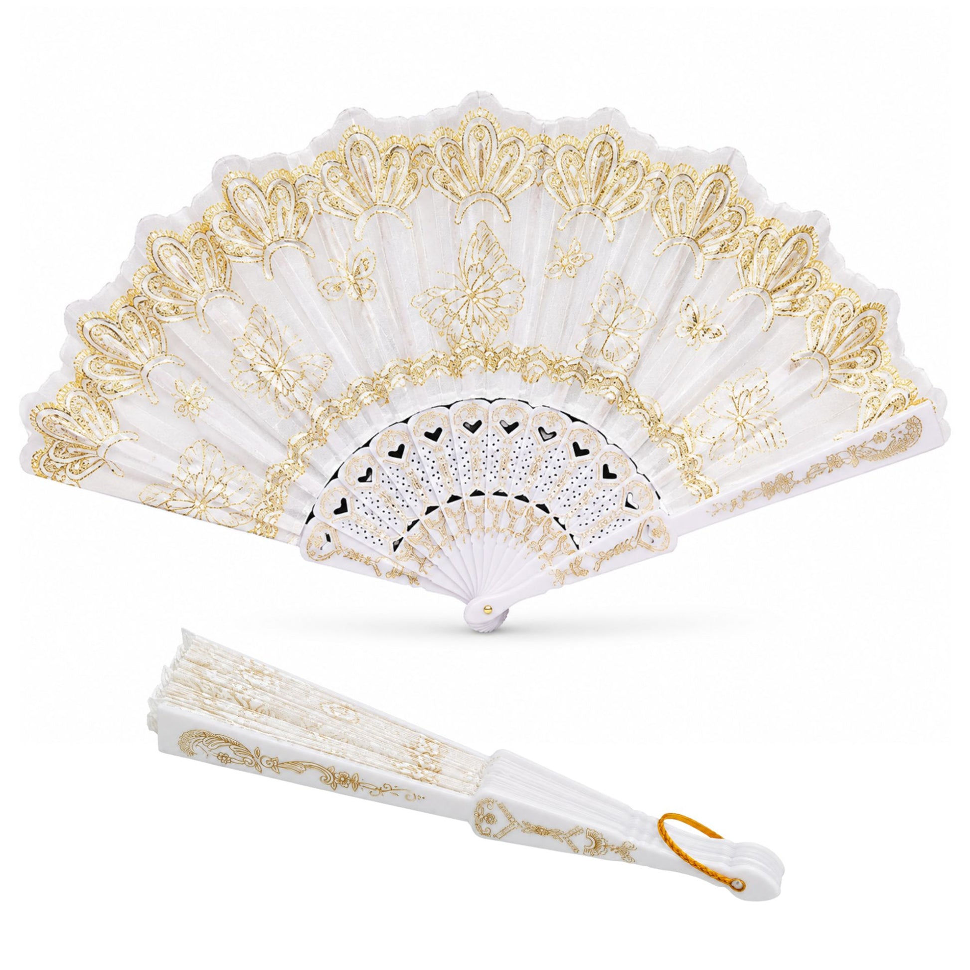 Decorative Folding Hand Fan for Weddings
