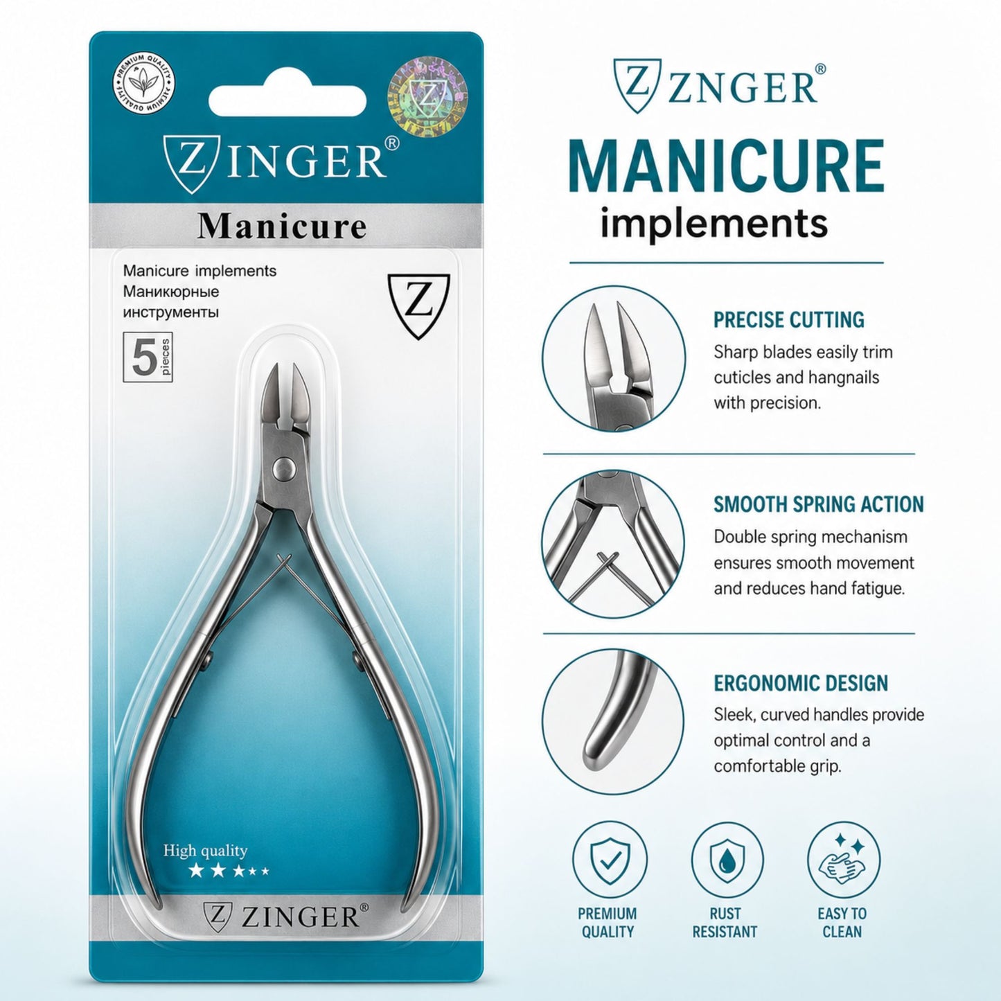 Professional Stainless Steel Cuticle Nipper for Nail Care