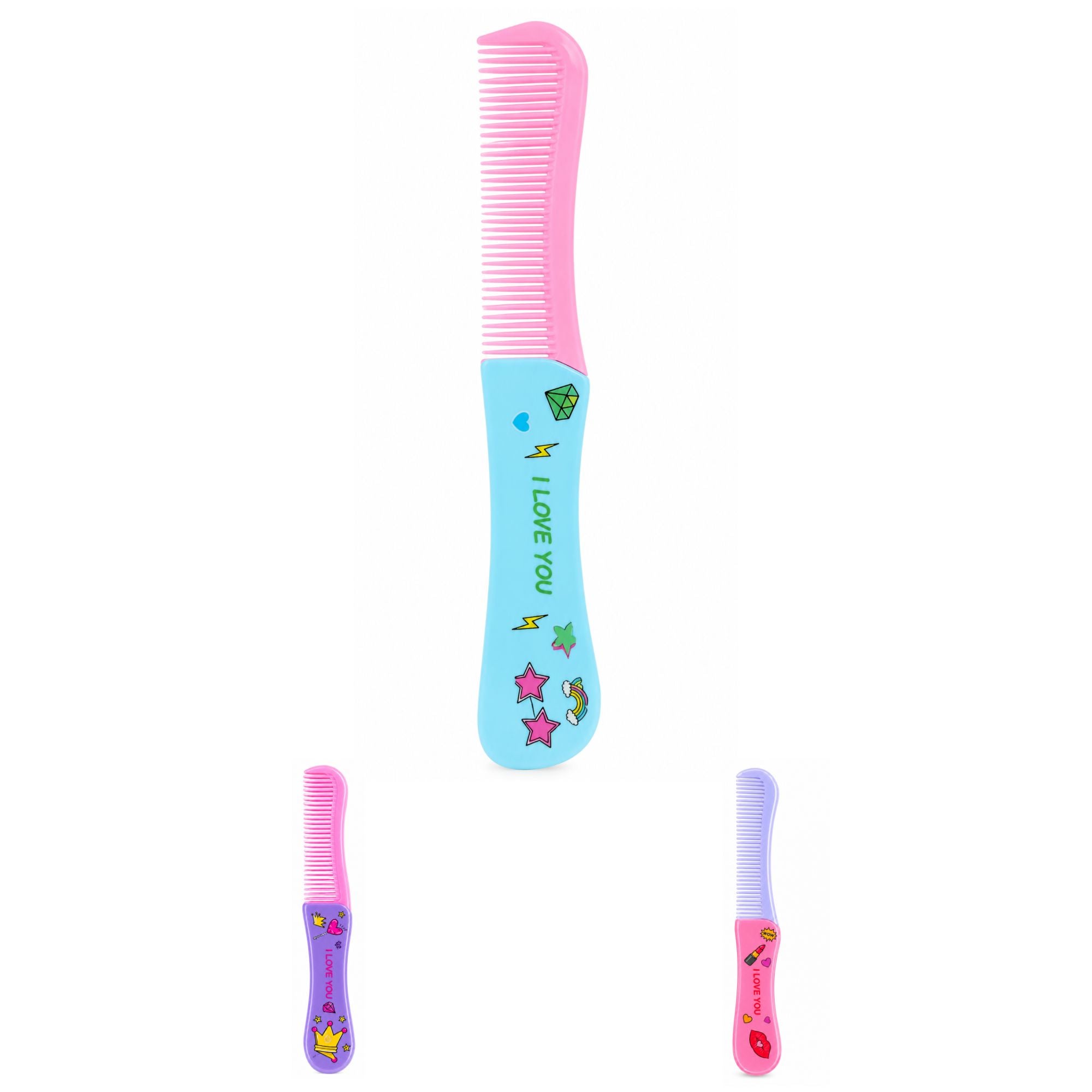 Cute Wide Tooth Hair Detangling Comb for Everyday Styling Care