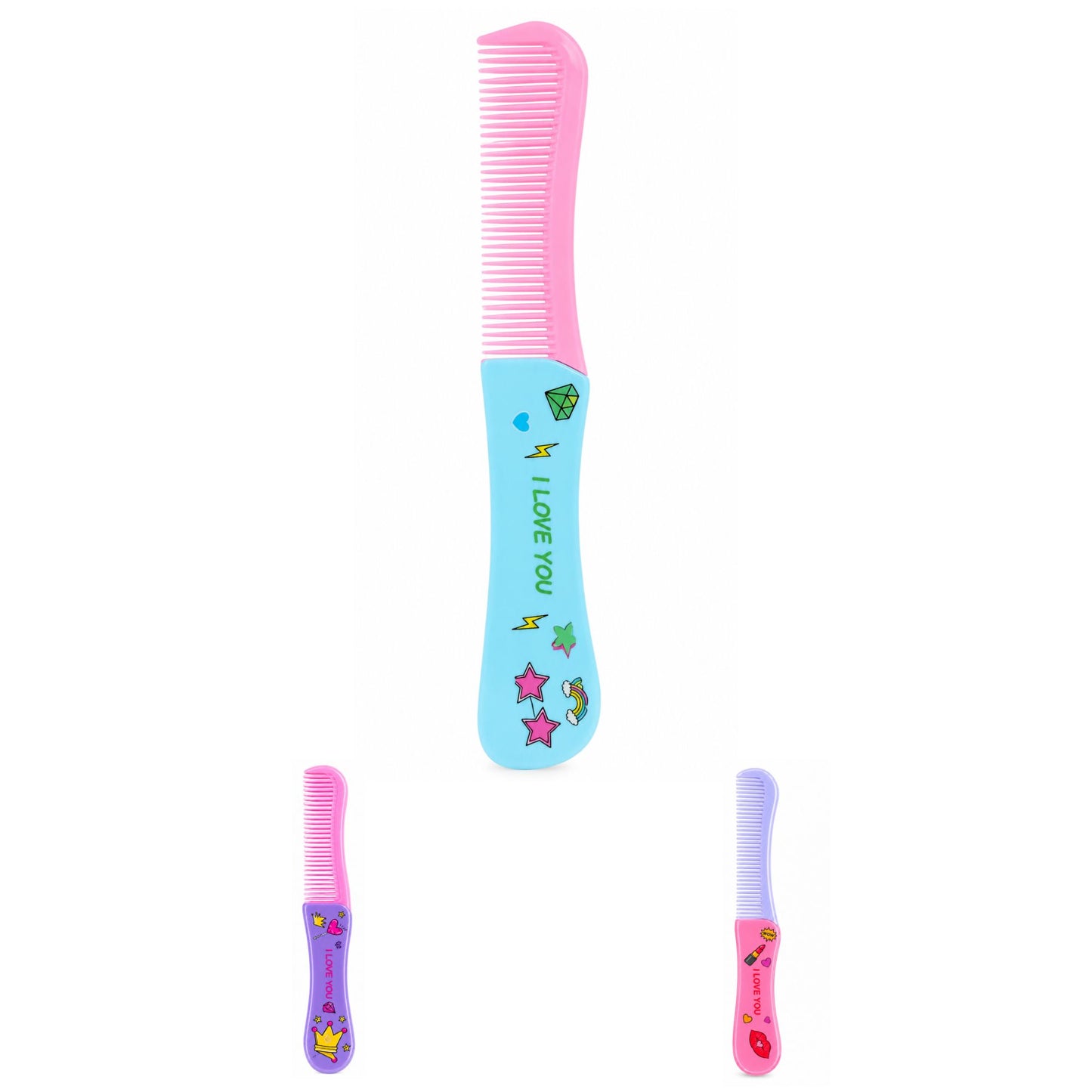 Cute Wide Tooth Hair Detangling Comb for Everyday Styling Care