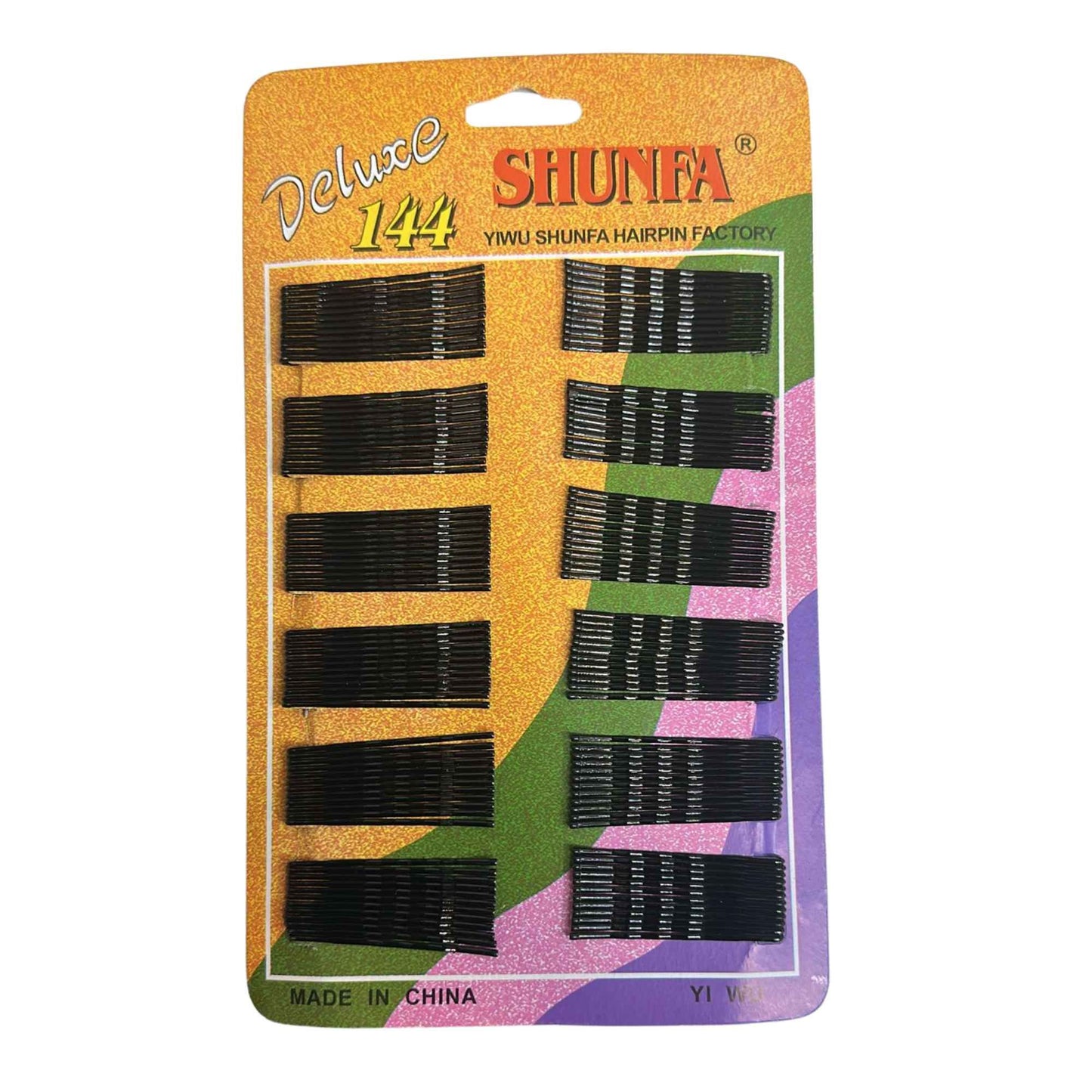 1.75" Black Metal Bobby Hair Pins 144 Count Pack Set Hair Pins, Claws & Clips main product image