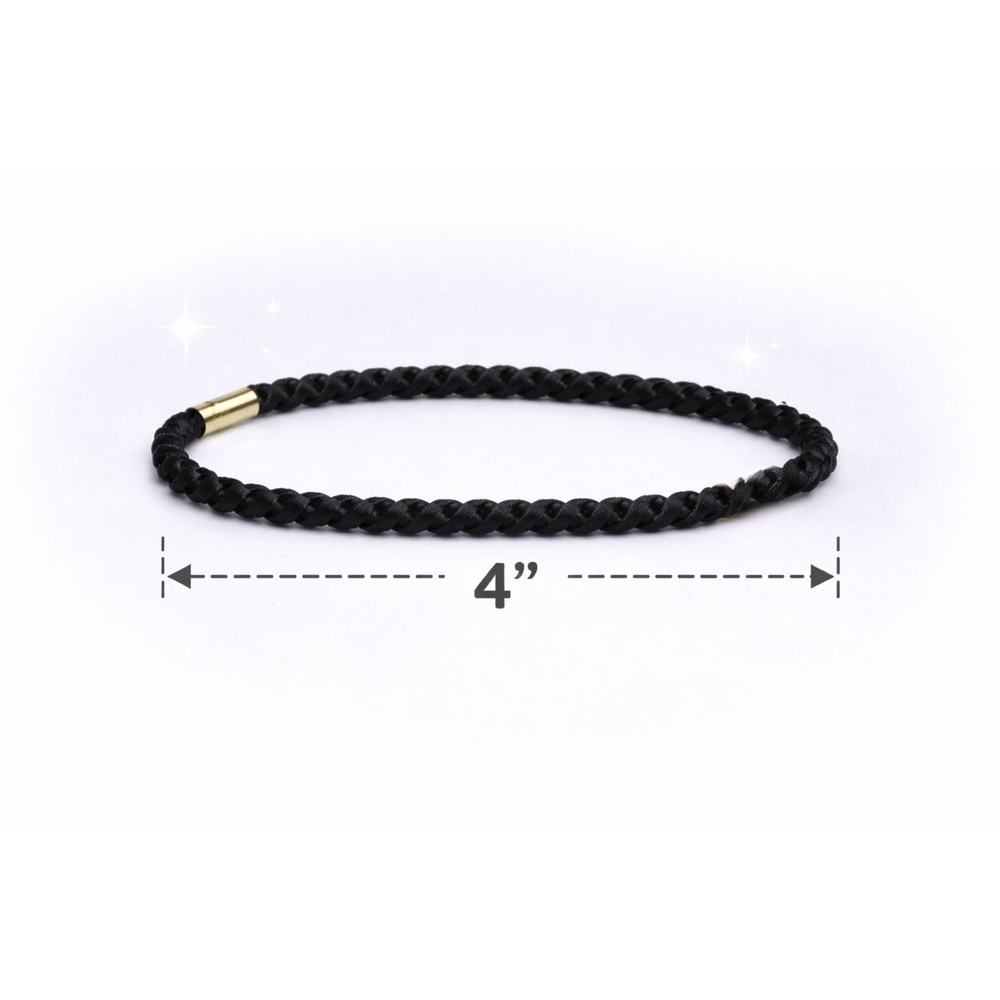 4" Elastic Rope Hair Bands Strong Hold For Daily Use 6 Pack Ponytail Holders product detail image