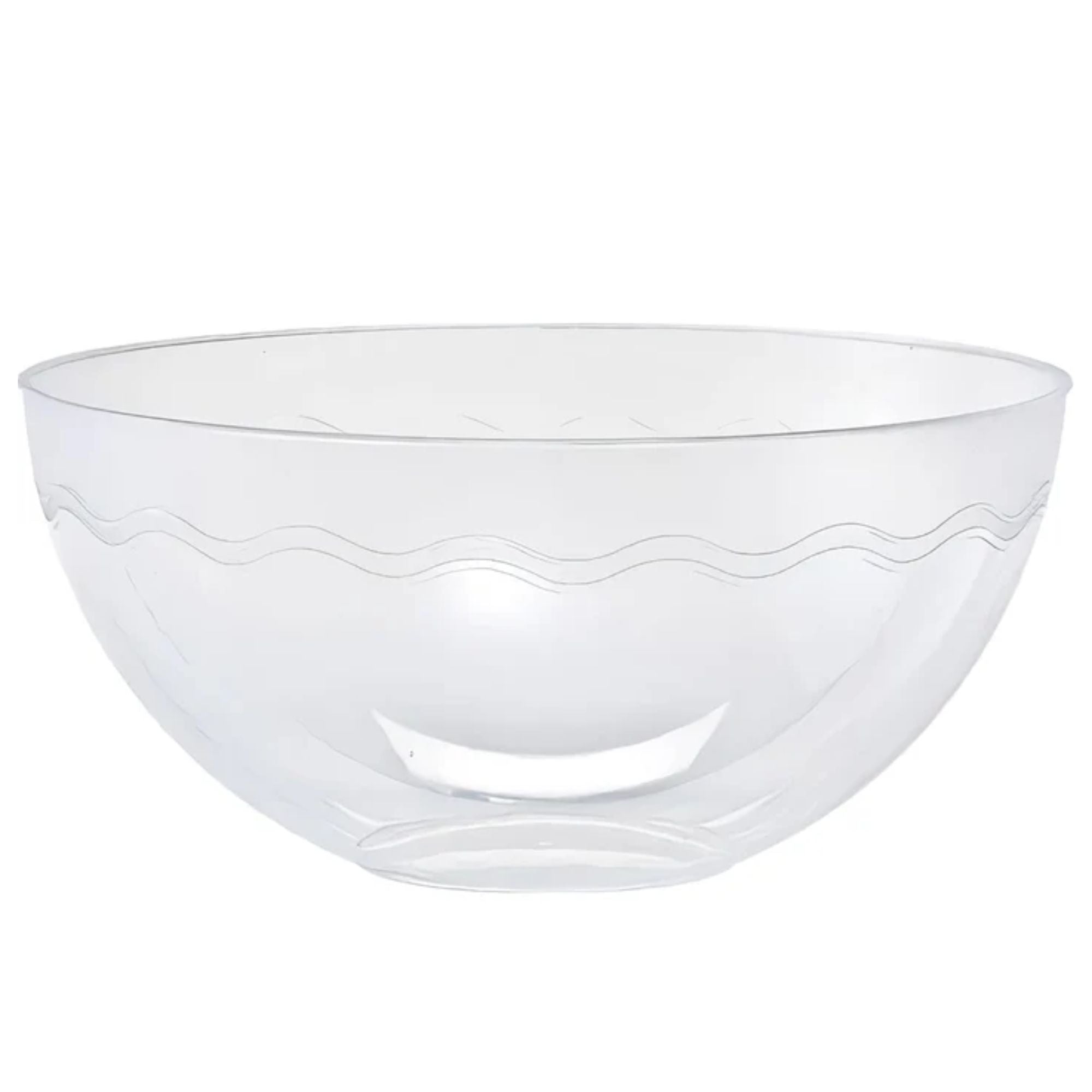 Large Clear Plastic Serving Bowl 100 oz for Dining & Parties