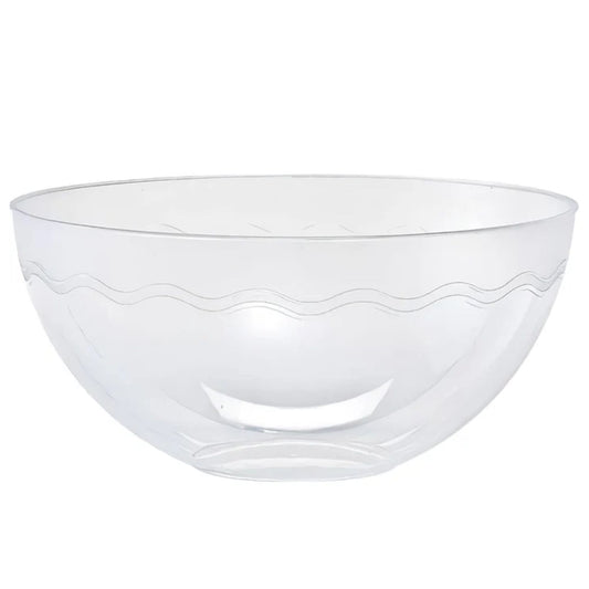 Large Clear Plastic Serving Bowl 100 oz for Dining & Parties