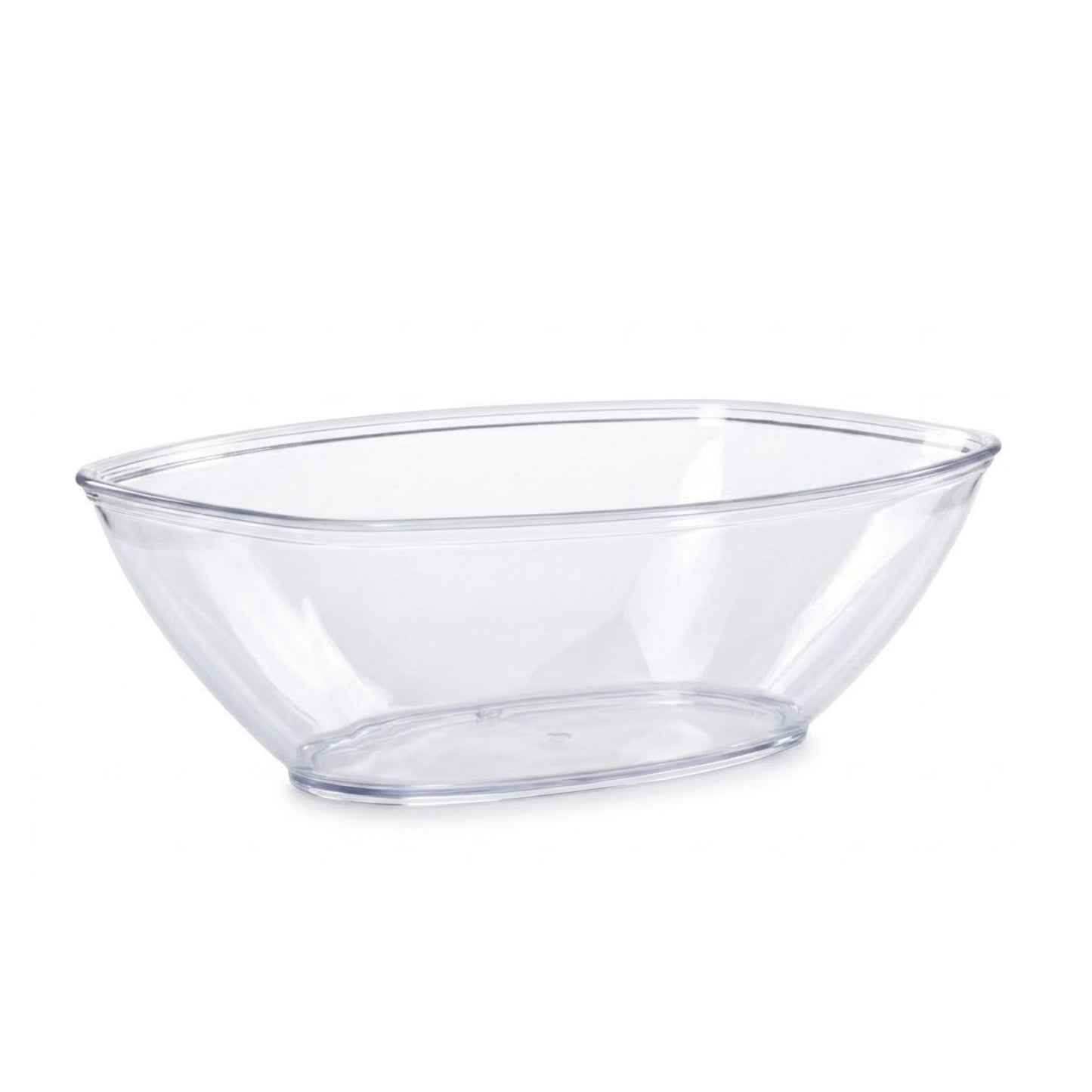 80oz Clear Oval Plastic Serving Bowl