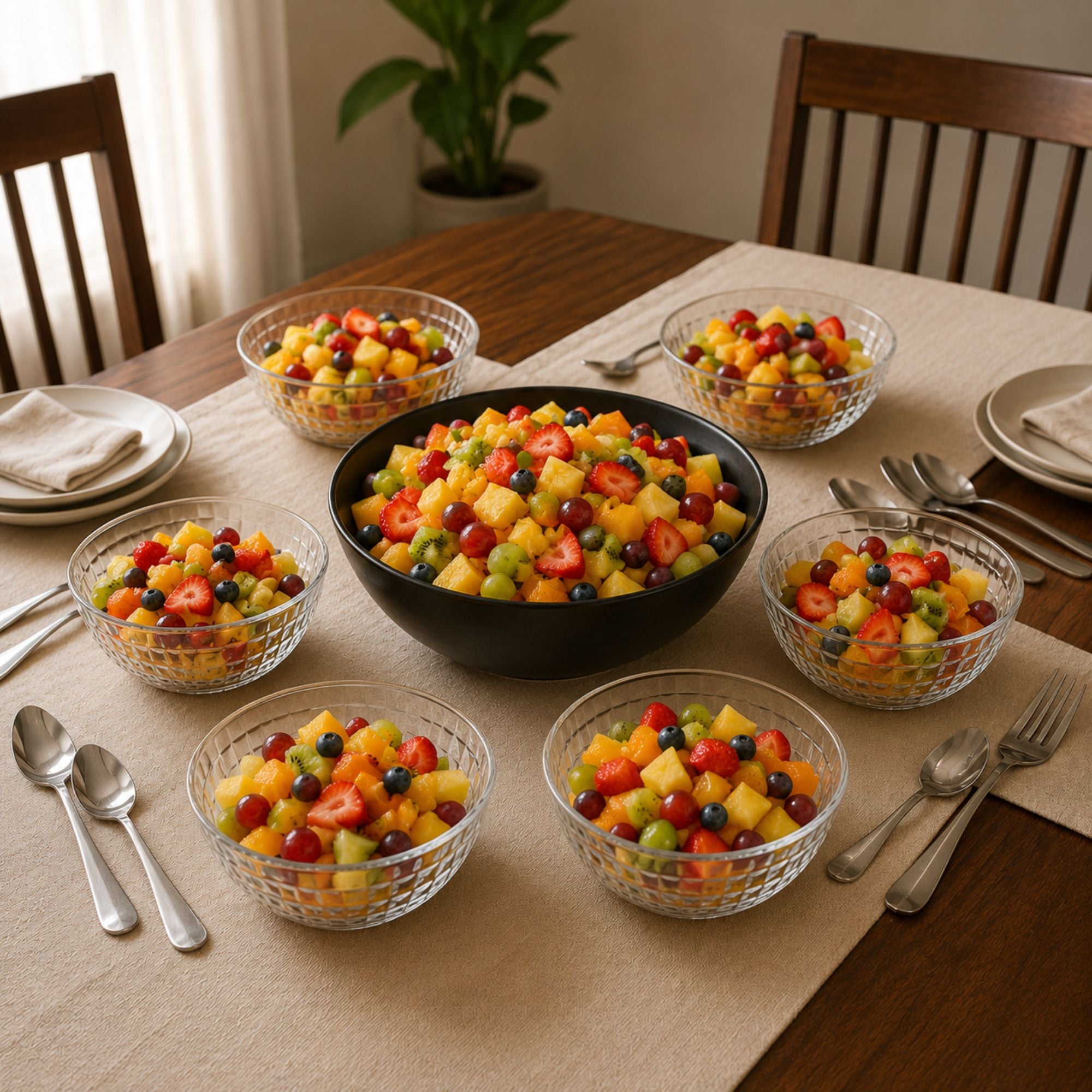 12 oz Clear Crystal Plastic Bowls for Desserts Snacks & Parties