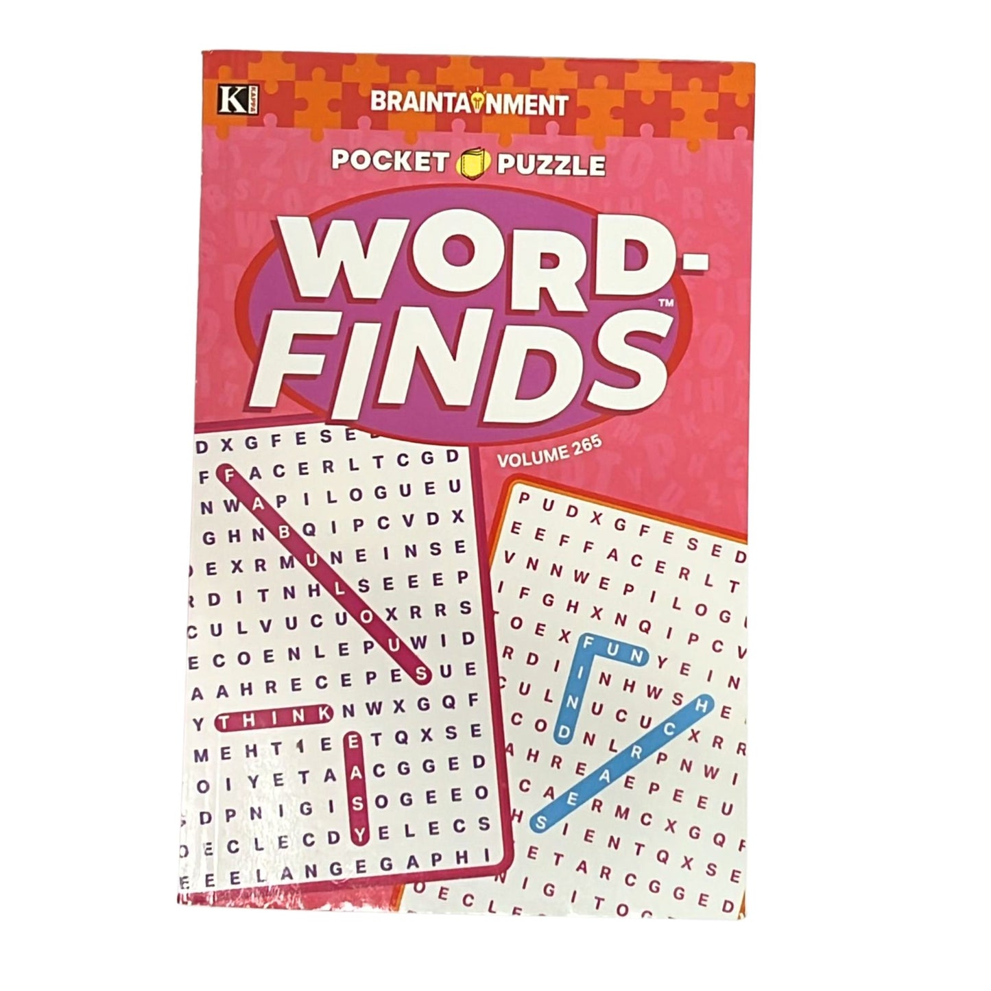 Word-finds puzzle book with colorful cover on a white background