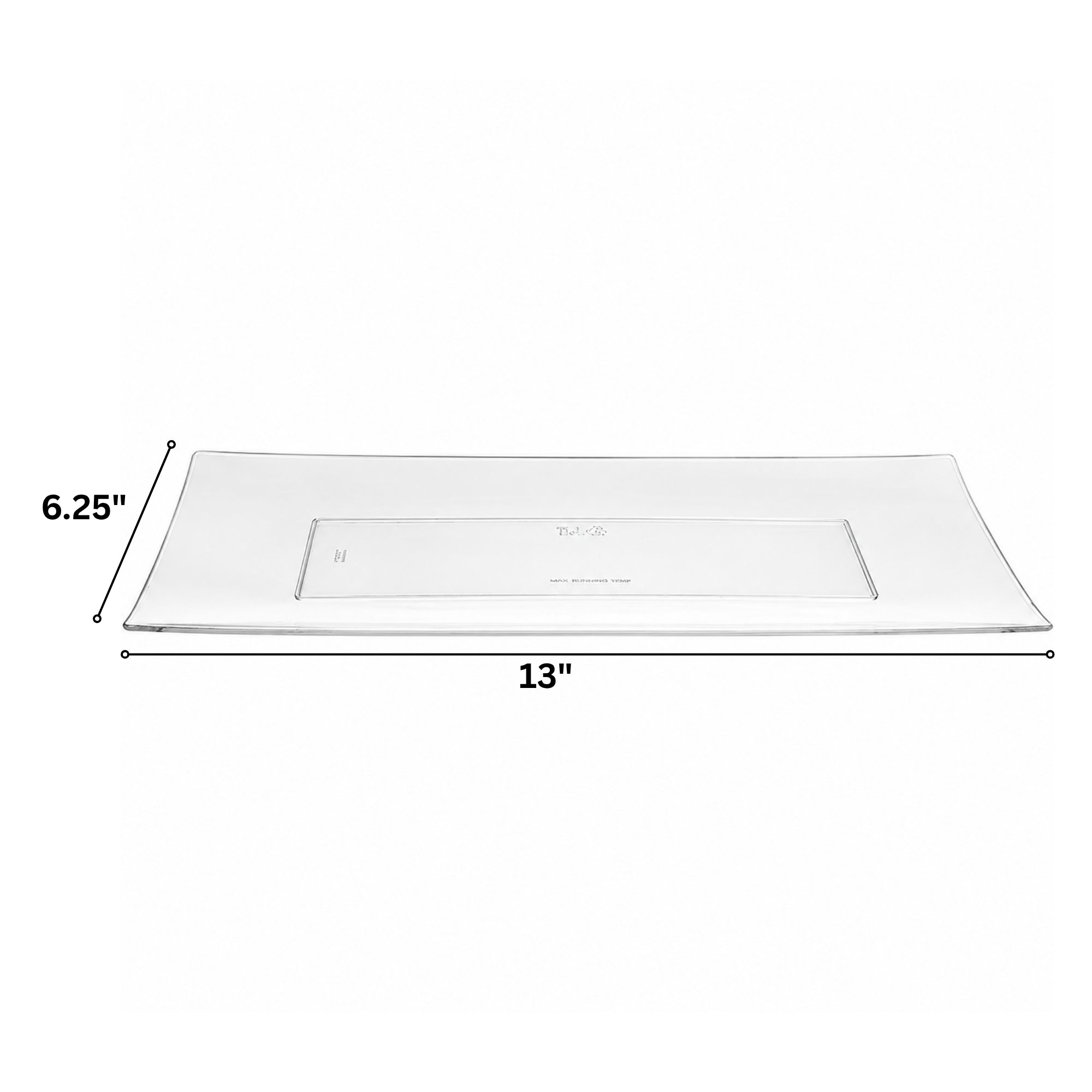 Rectangular Plastic Tray for Dips and Snacks