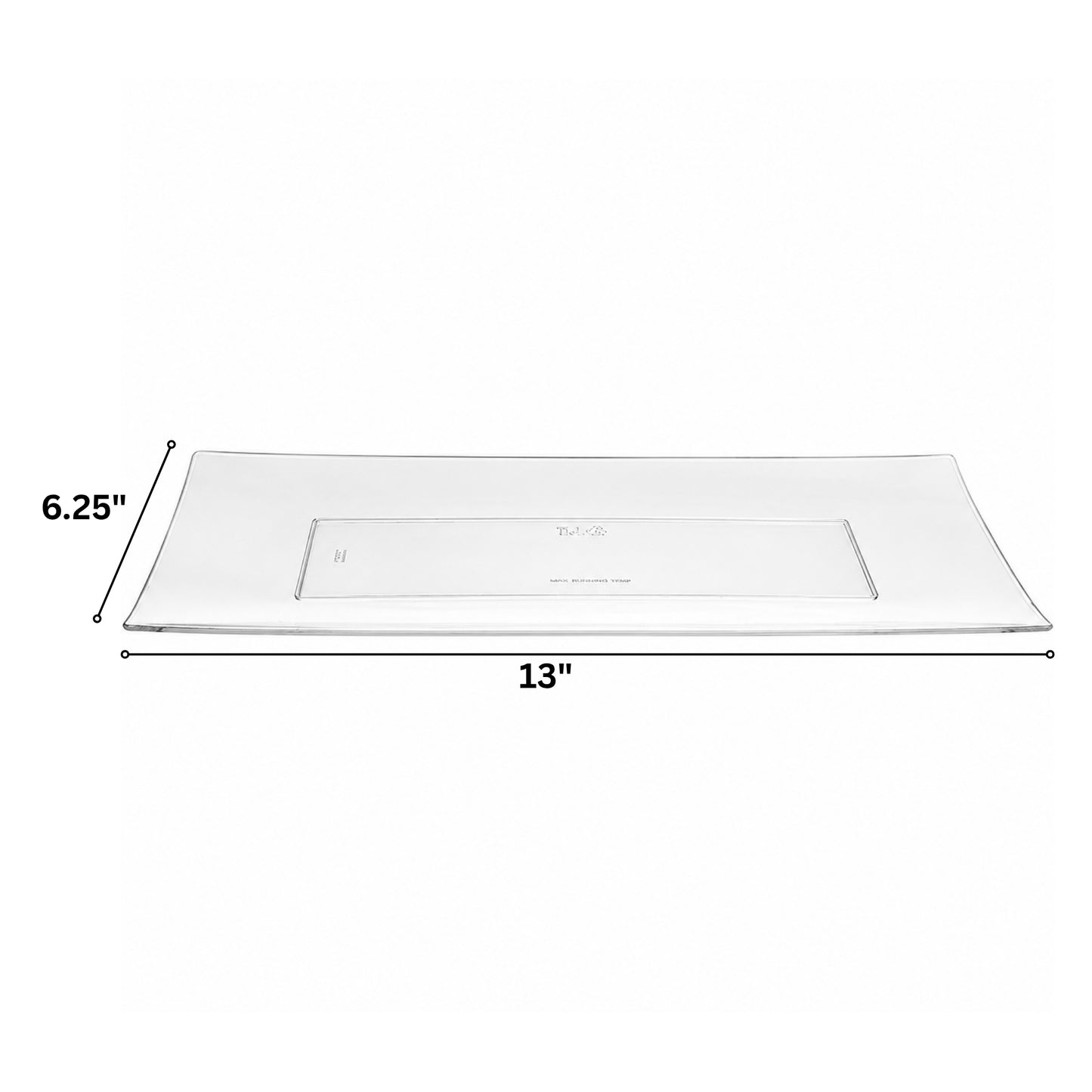 Rectangular Plastic Tray for Dips and Snacks
