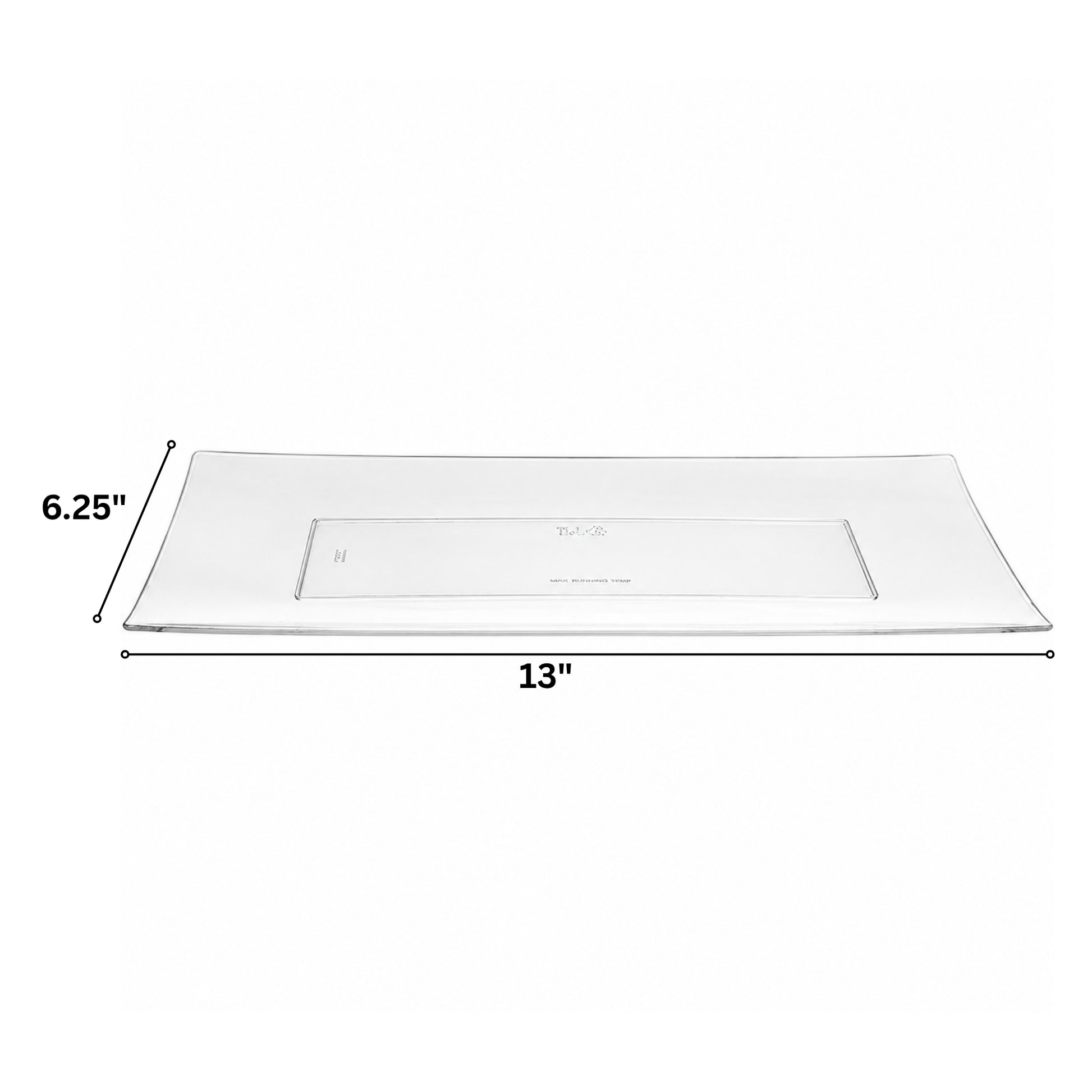 Rectangular Plastic Tray for Dips and Snacks