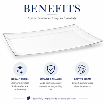 Clear Rectangular Tray for Parties and Events