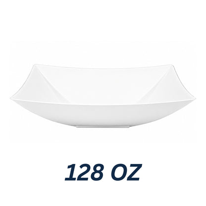 White Rectangular Serving Bowl for Catering