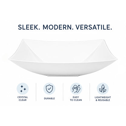 Rectangular White Bowl for Event Serving