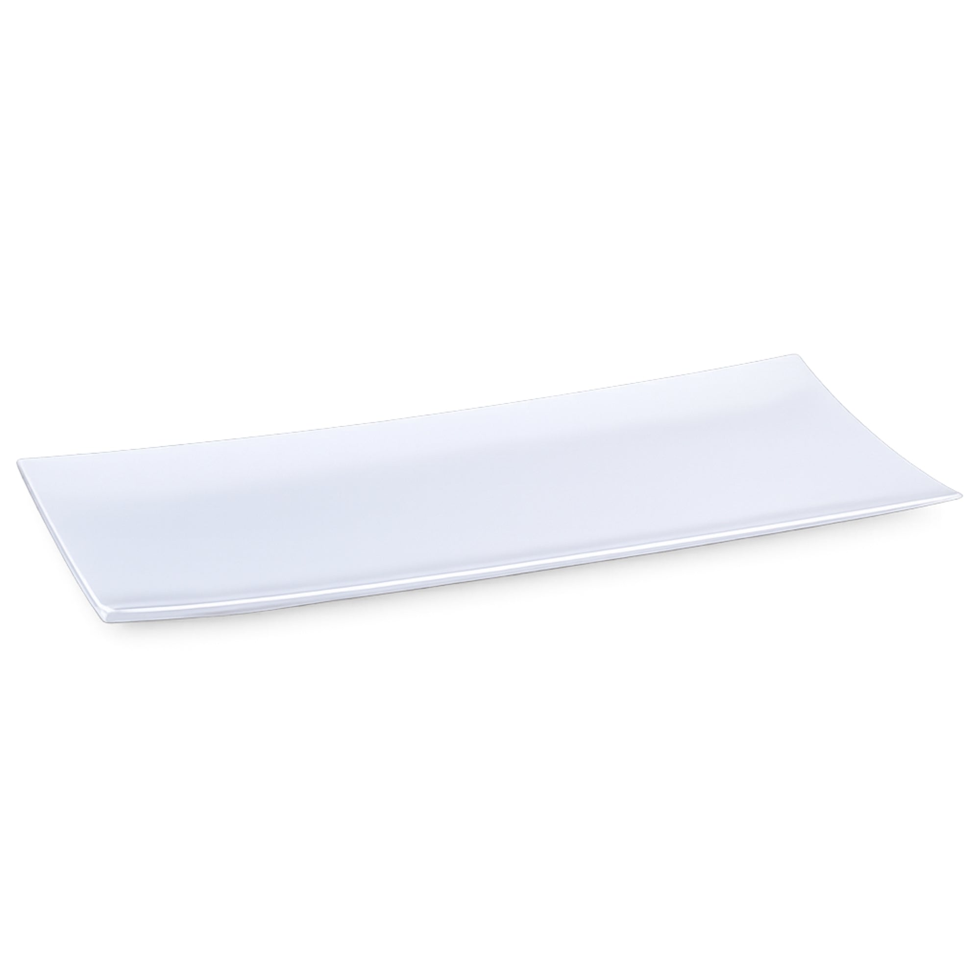 White Rectangular Condiment Tray for Parties