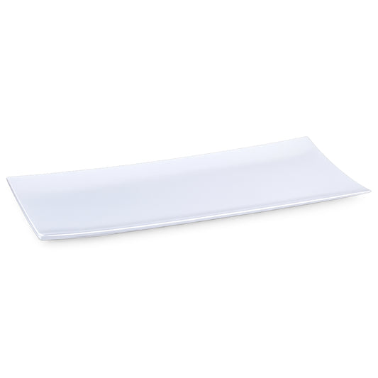 White Rectangular Condiment Tray for Parties