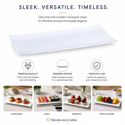 White Plastic Party Condiment Serving Tray