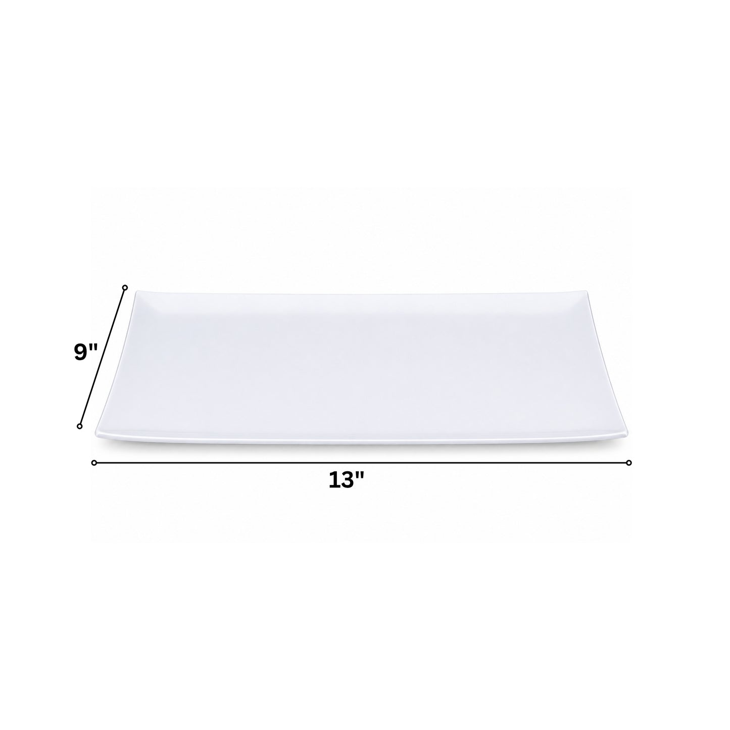 White Rectangular Tray for Parties and Events